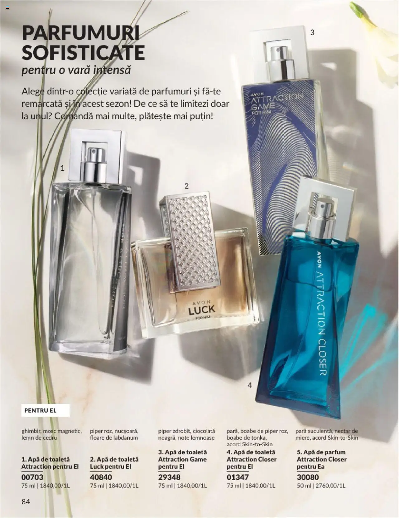 Catalog Avon 1 - 29 Iunie 2025 | Pagina 84 | Produse: Pară, Apă de parfum, Apă de toaletă, Piper
