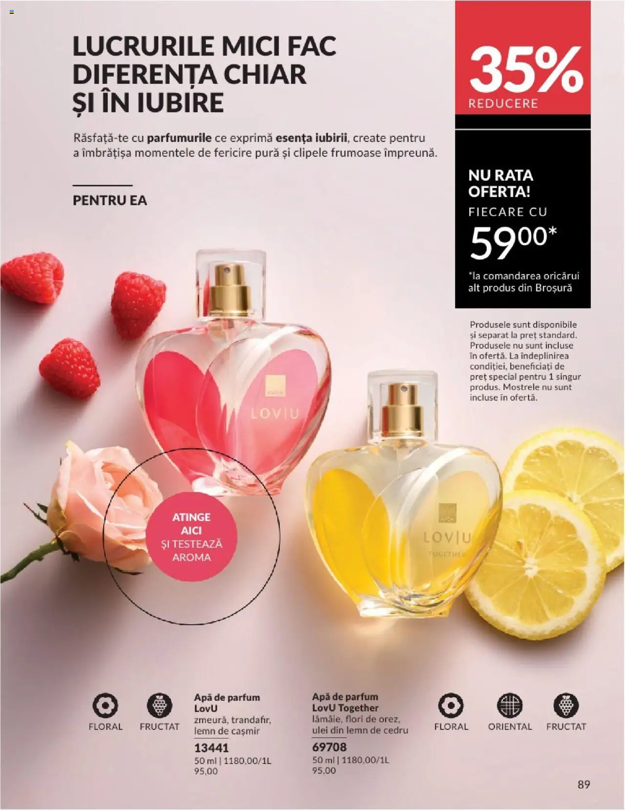 Catalog Avon 1 - 29 Iunie 2025 | Pagina 89 | Produse: Apă de parfum, Mici, Parfum, Ulei