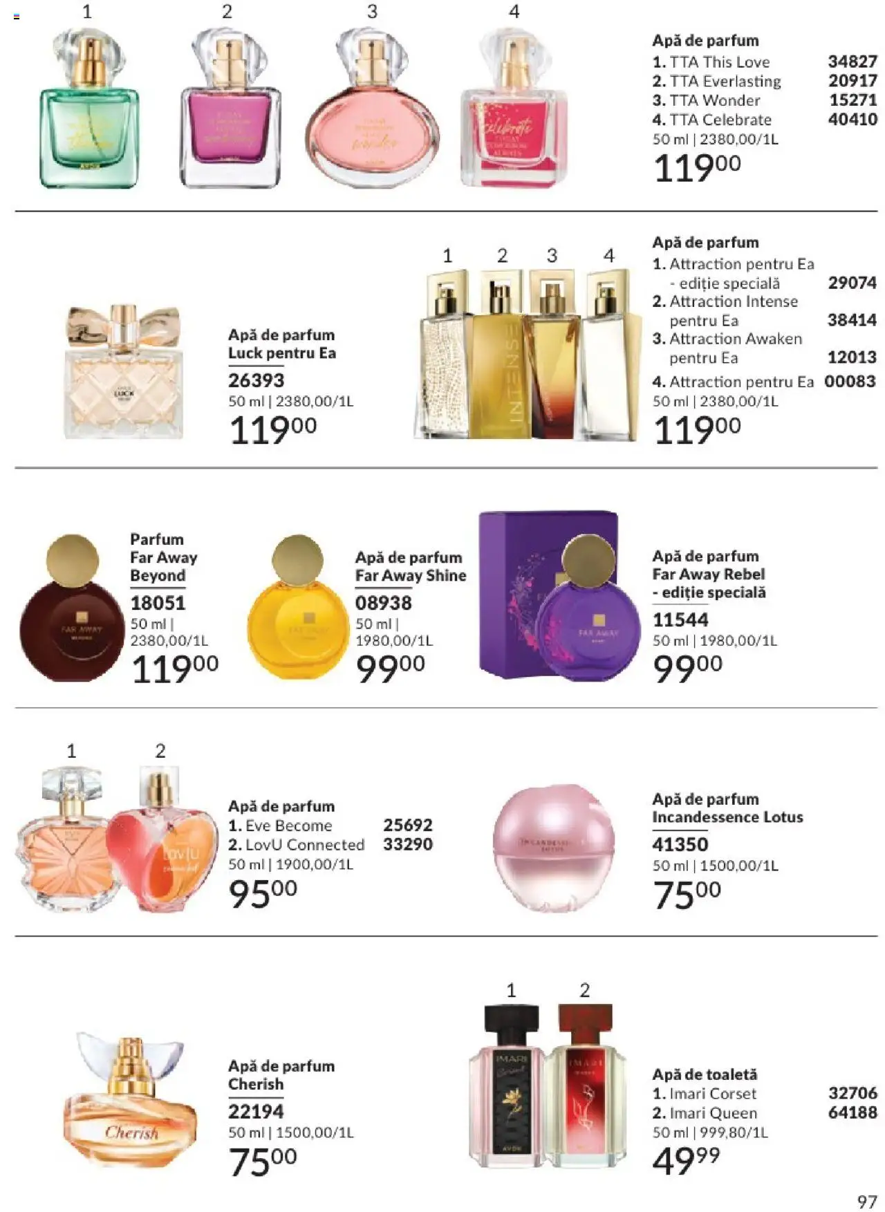 Catalog Avon 1 - 29 Iunie 2025 | Pagina 97 | Produse: Apă de parfum, Parfum, Apă de toaletă, Apă