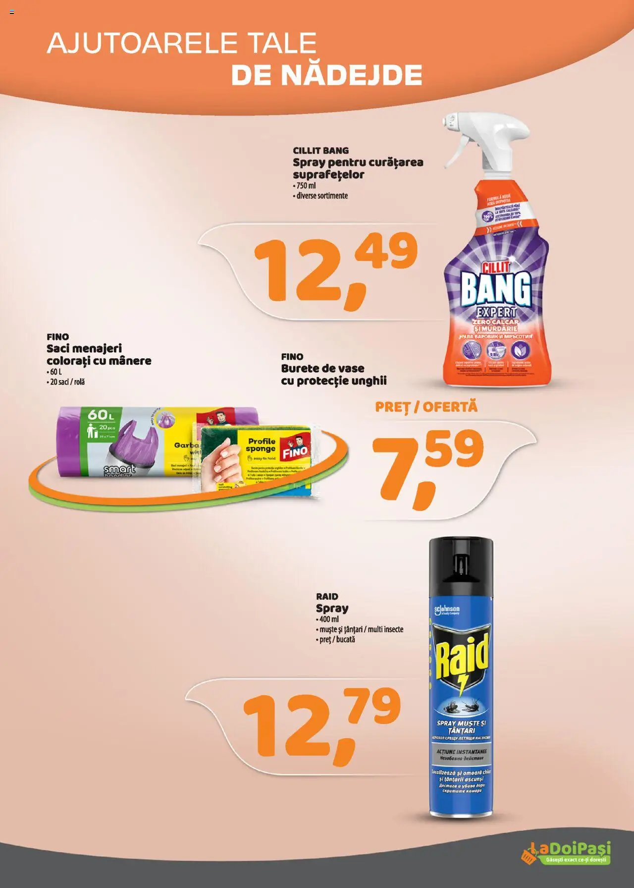 Catalog La Doi Pași 1 - 29 Iunie 2025 | Pagina 15 | Produse: Saci menajeri, Burete