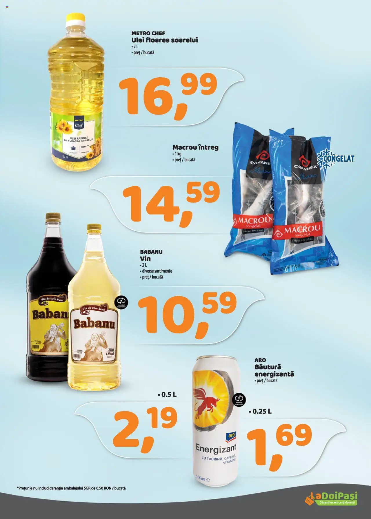 Catalog La Doi Pași 1 - 29 Iunie 2025 | Pagina 8 | Produse: Ulei, Vin, Băutură energizantă, Bant