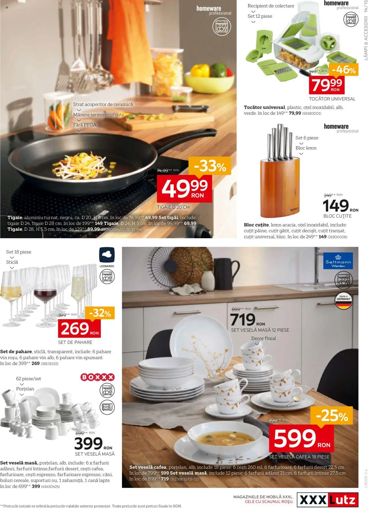 Catalog XXXLutz 2 - 28 Iunie 2025 | Pagina 15 | Produse: Pahare, Tocător, Cafea, Vin