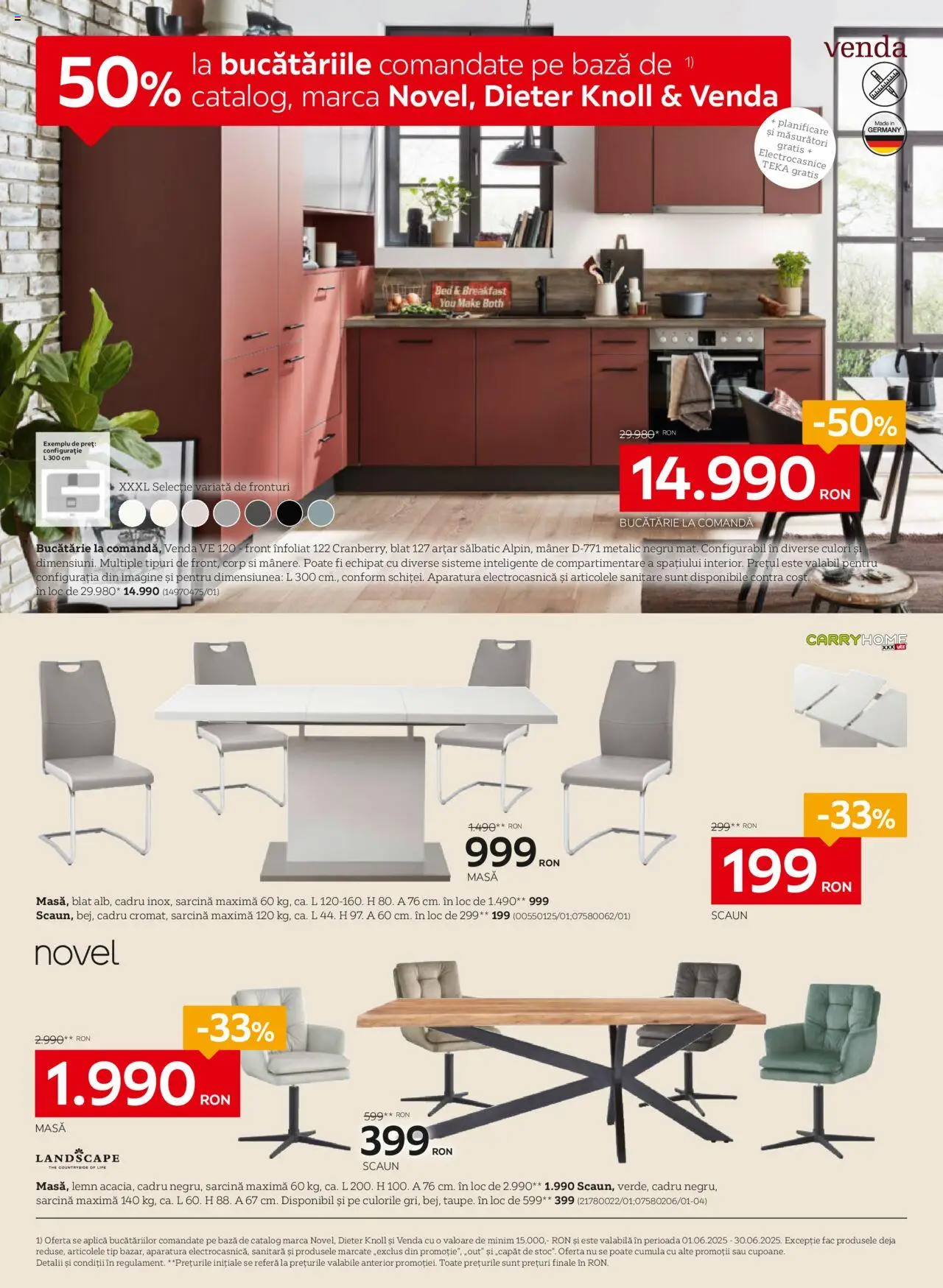 Catalog XXXLutz 2 - 28 Iunie 2025 | Pagina 6 | Produse: Mâner, Masă, Scaun, Bucătărie