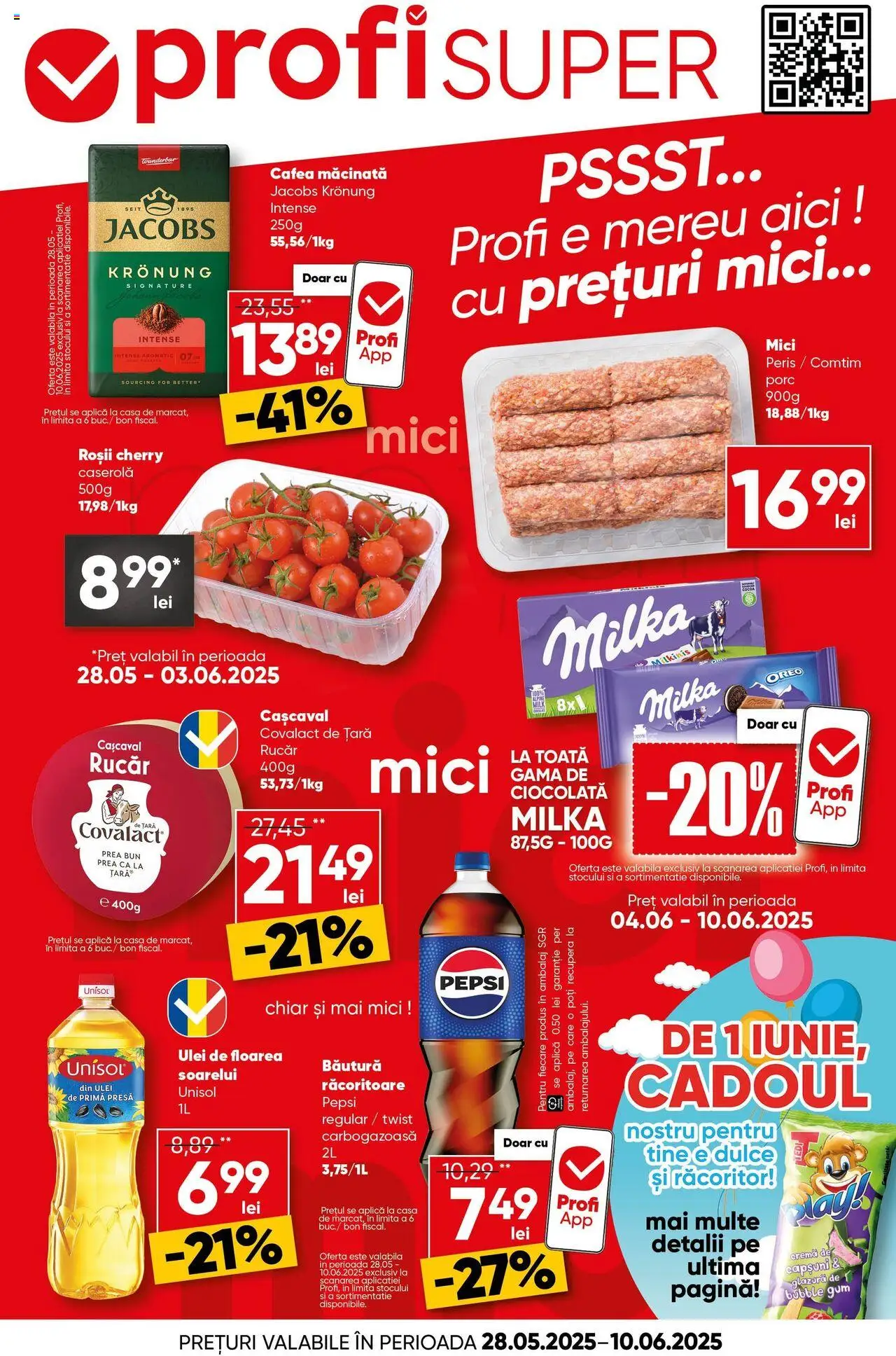 Catalog Profi 28 Mai - 9 Iunie 2025 | Pagina 1 | Produse: Mici, Köpek çiti, Ulei, Roșii