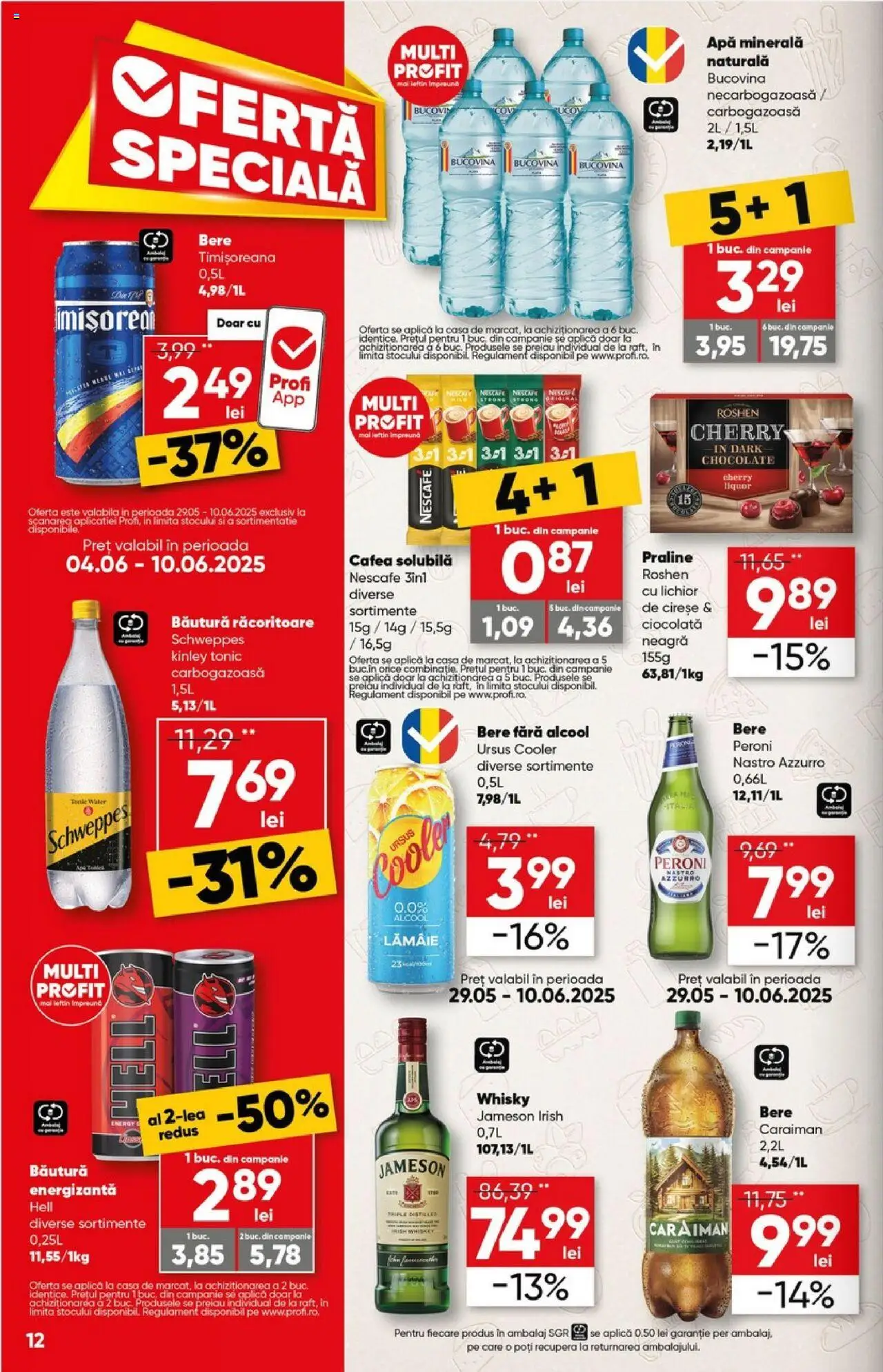 Catalog Profi 28 Mai - 9 Iunie 2025 | Pagina 12 | Produse: Yazı tahtası kalemi, Bere, Cireșe, Whiskey