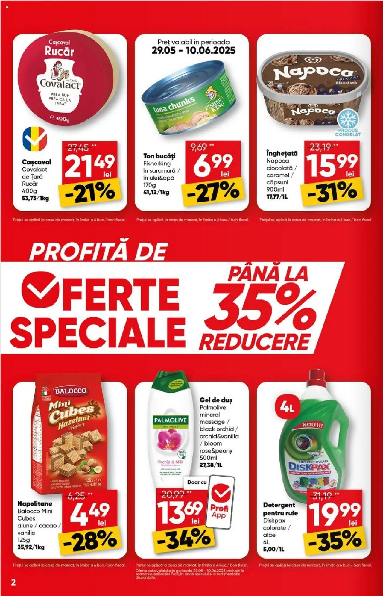 Catalog Profi 28 Mai - 9 Iunie 2025 | Pagina 2 | Produse: Duș, Cașcaval, Ciocolată, Cacao
