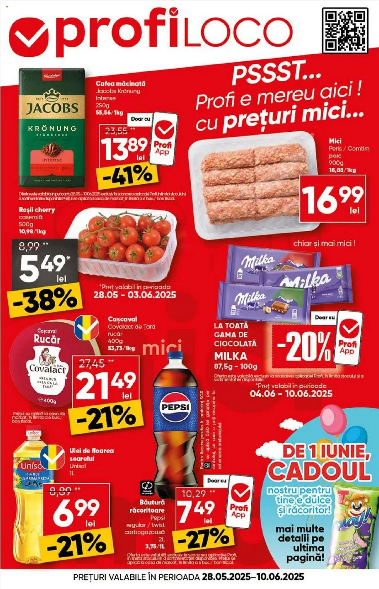 Catalog Profi 28 Mai - 9 Iunie 2025 | Pagina 1 | Produse: Köpek çiti, Ulei, Cafea, Ciocolată
