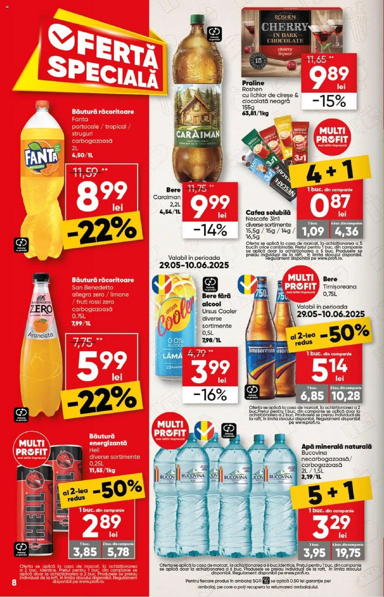 Catalog Profi 28 Mai - 9 Iunie 2025 | Pagina 8 | Produse: Praline, Cafea, Ciocolată, Apă
