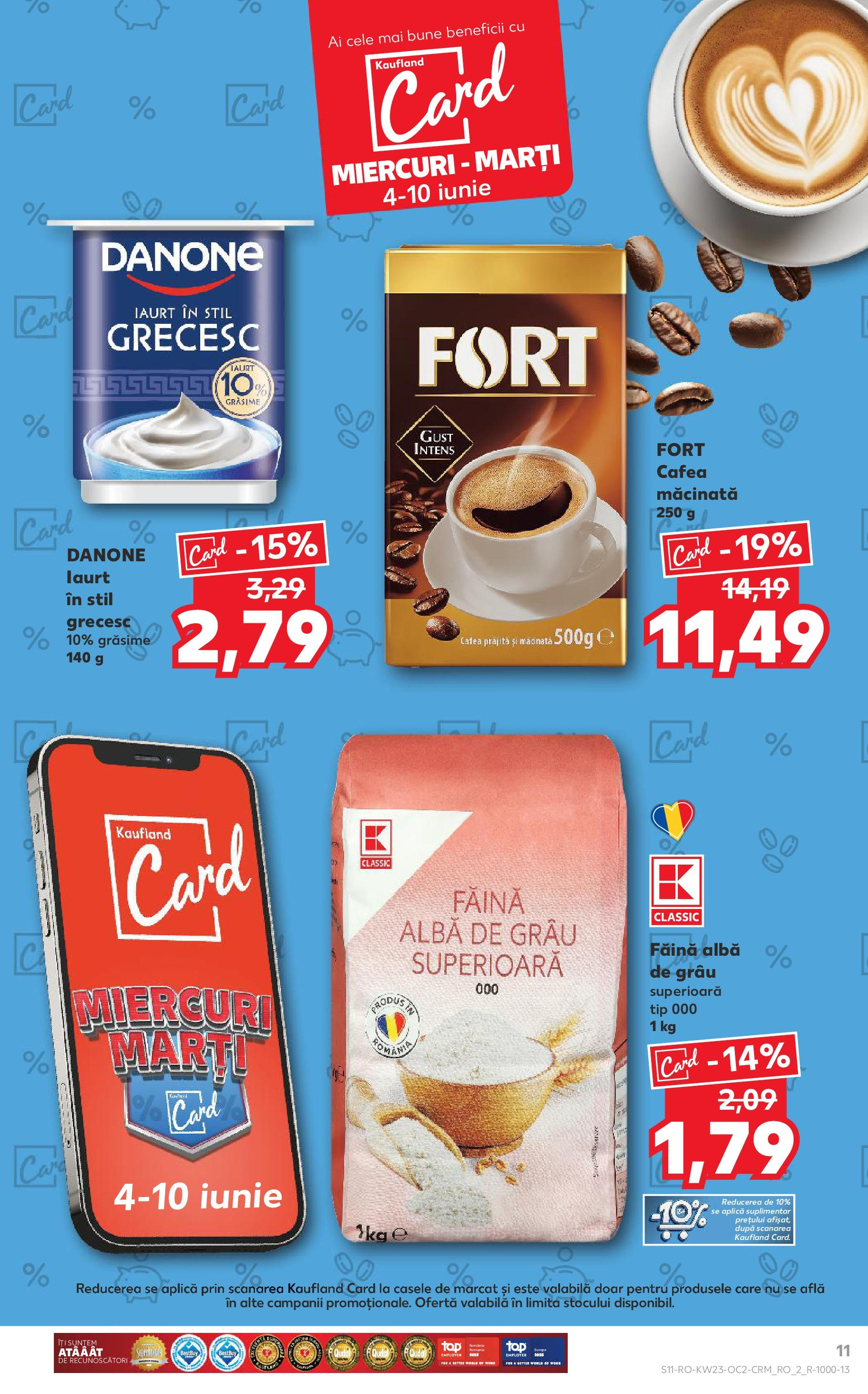 Catalog Kaufland 4 - 9 Iunie 2025 | Pagina 11 | Produse: Iaurt, Cafea, Făină