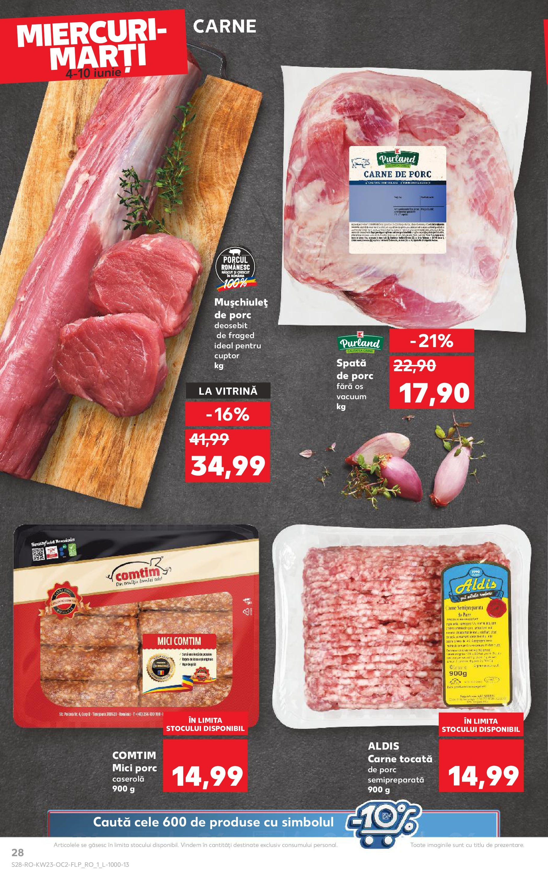 Catalog Kaufland 4 - 9 Iunie 2025 | Pagina 28 | Produse: Cuptor, Mici, Carne De Porc, Carne tocată