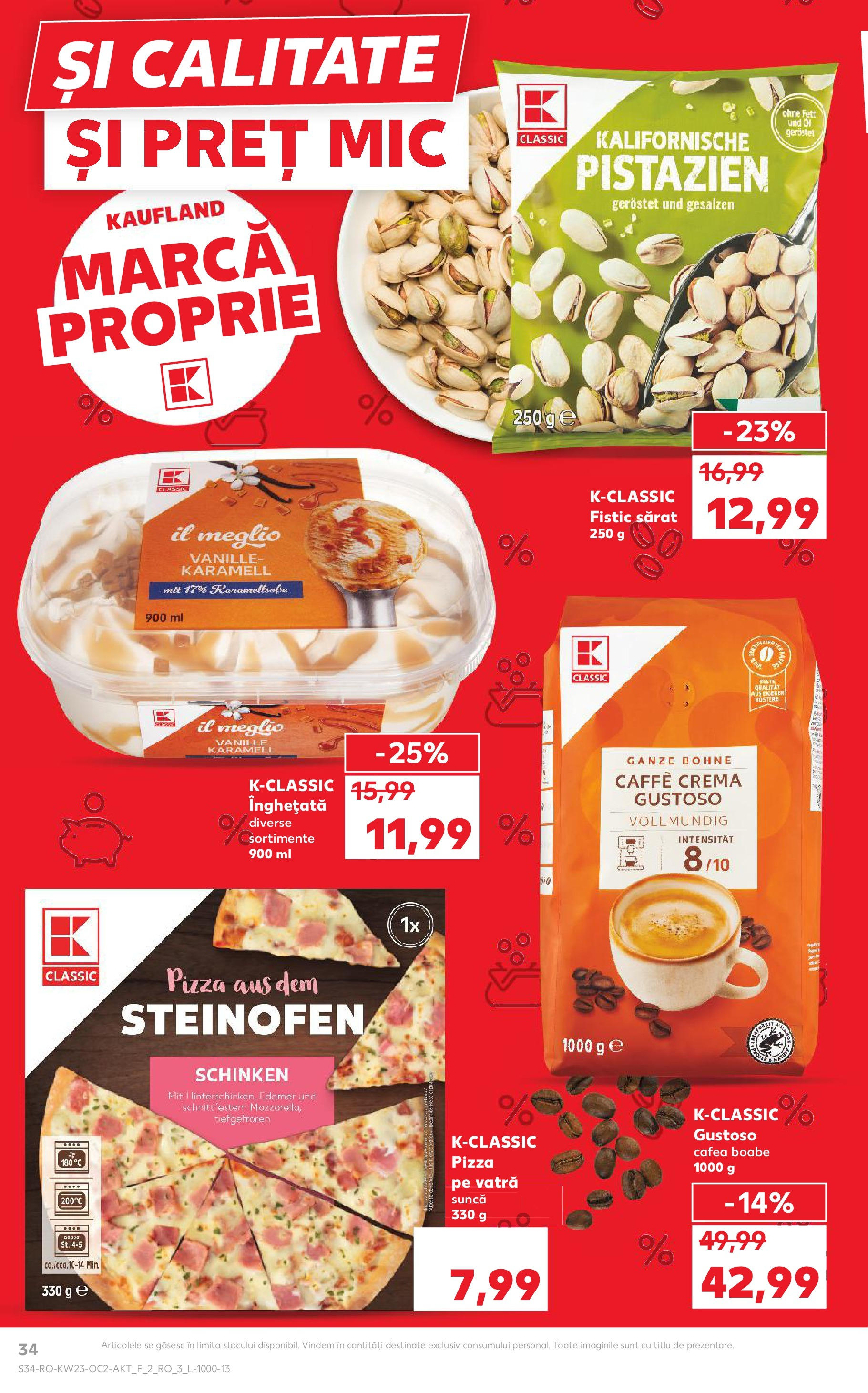 Catalog Kaufland 4 - 9 Iunie 2025 | Pagina 34 | Produse: Cremă, Pizza, Fistic, Înghețată