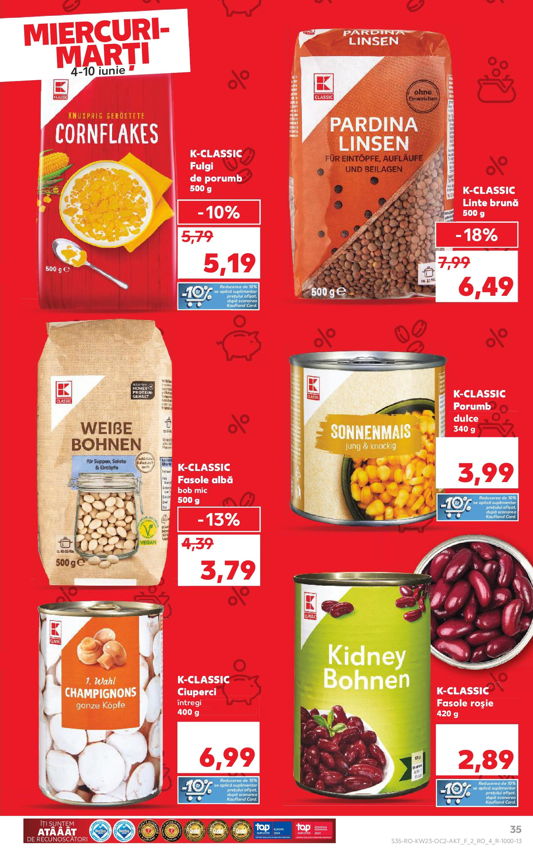 Catalog Kaufland 4 - 9 Iunie 2025 | Pagina 35 | Produse: Ciuperci, Fulgi, Porumb, Fasole albă
