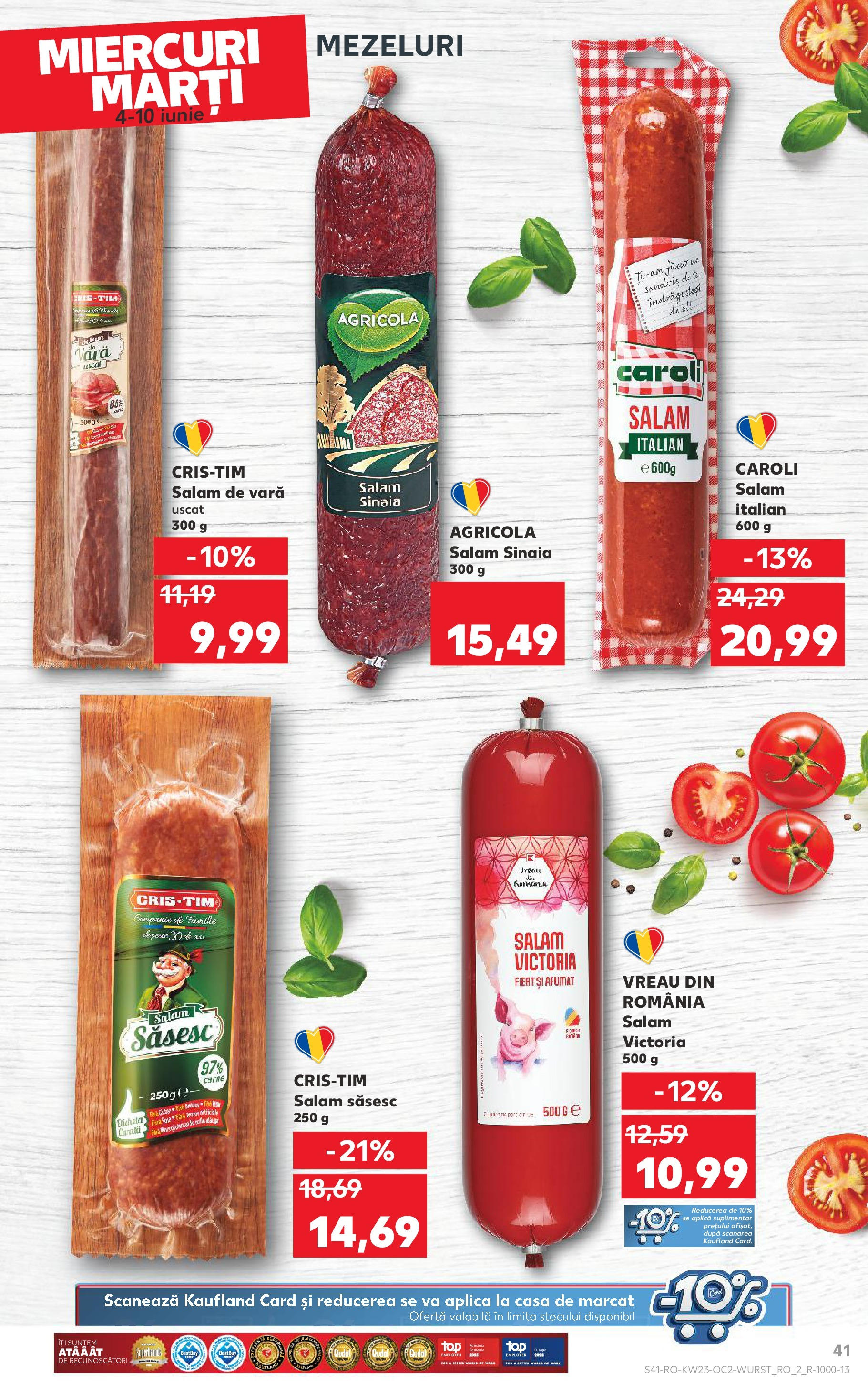 Catalog Kaufland 4 - 9 Iunie 2025 | Pagina 41 | Produse: Salam, Pește