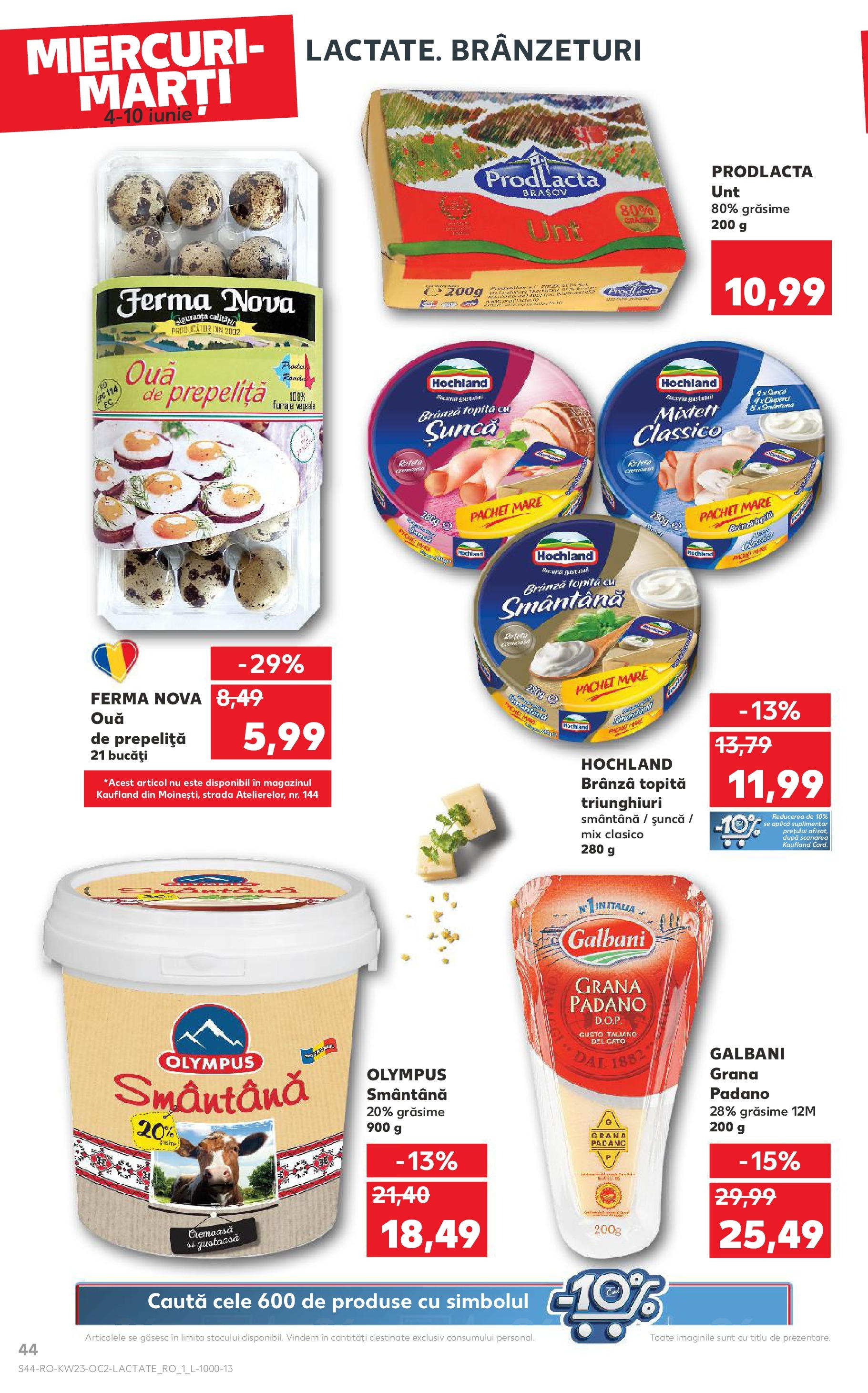 Catalog Kaufland 4 - 9 Iunie 2025 | Pagina 44 | Produse: Brânză, Șuncă, Smântână