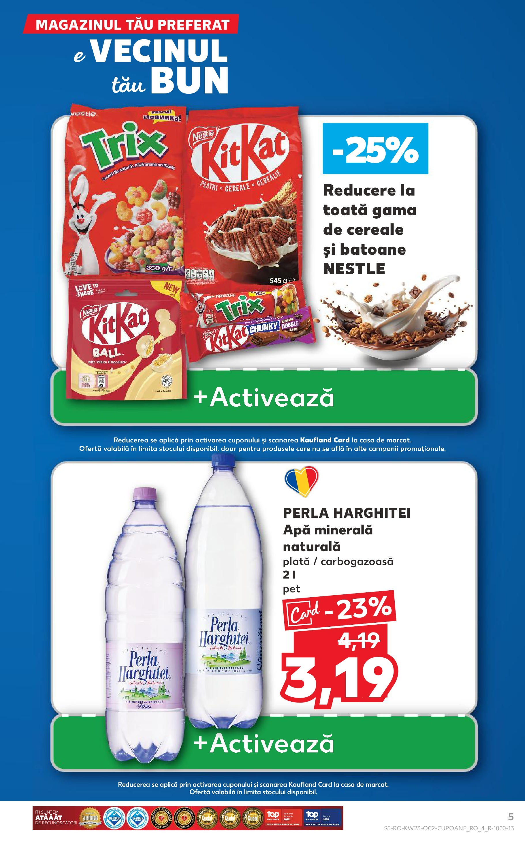 Catalog Kaufland 4 - 9 Iunie 2025 | Pagina 5 | Produse: Yazı tahtası kalemi, Cereale, Apă