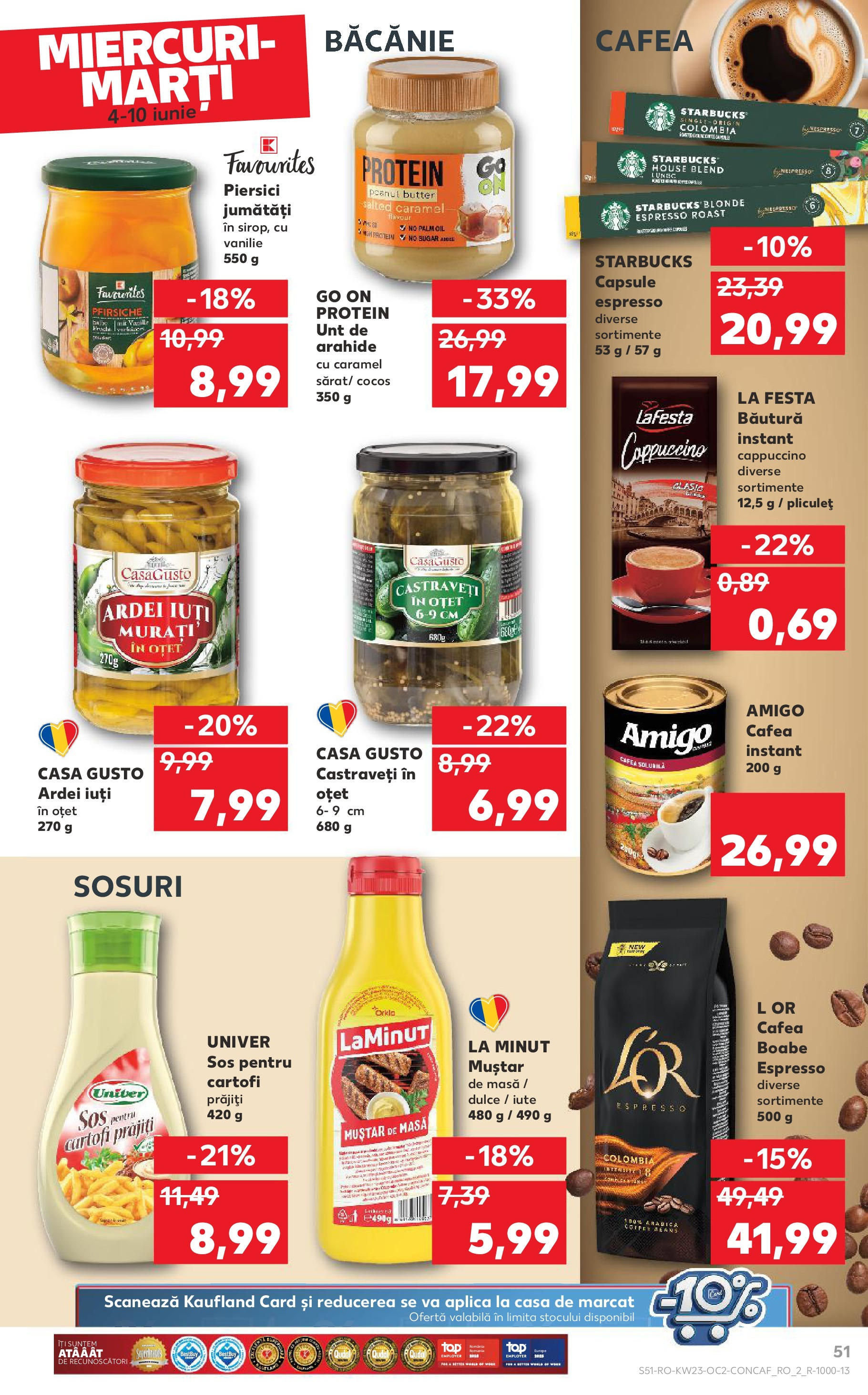 Catalog Kaufland 4 - 9 Iunie 2025 | Pagina 51 | Produse: Masă, Cafea, Muștar, Sos