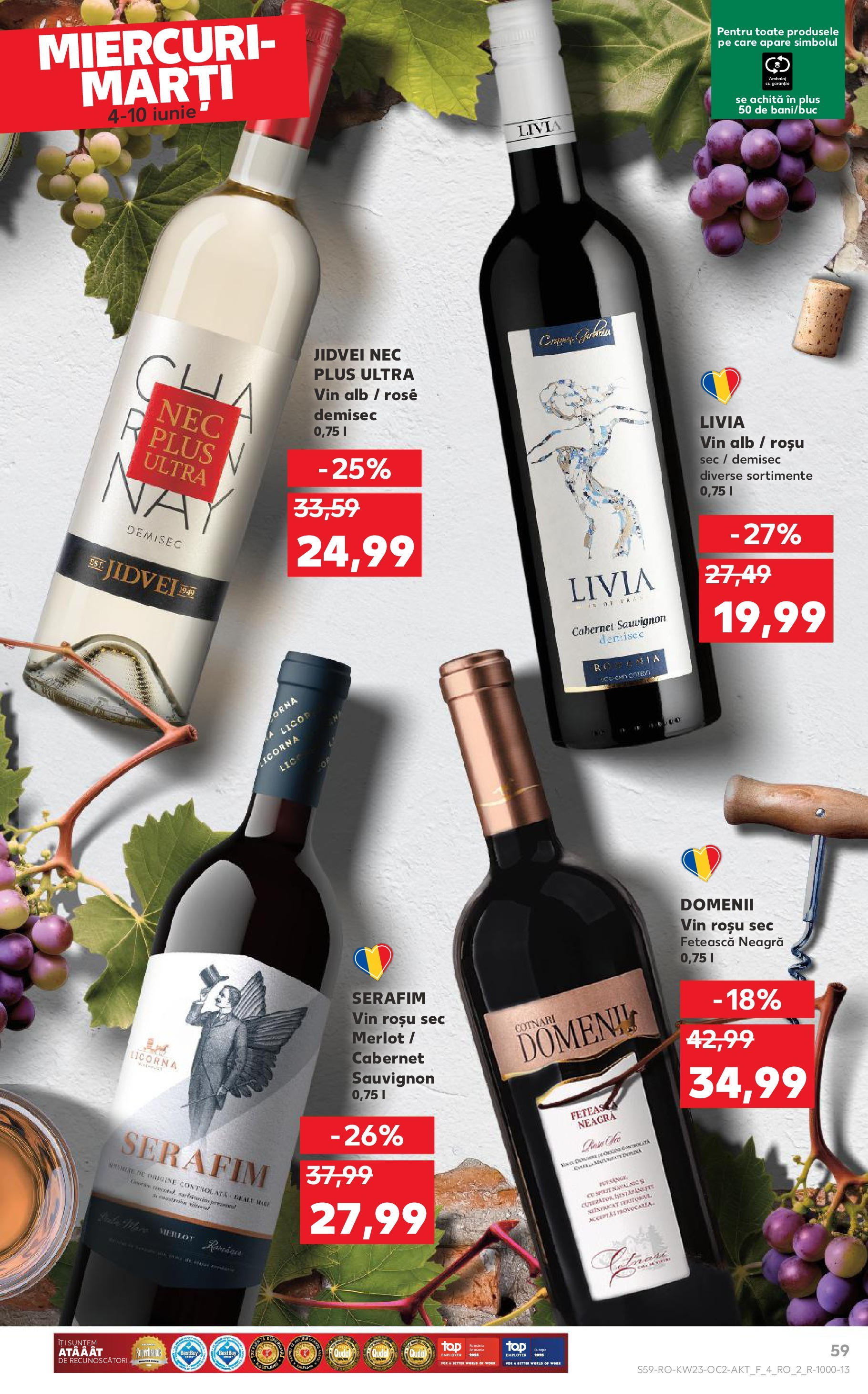 Catalog Kaufland 4 - 9 Iunie 2025 | Pagina 59 | Produse: Vin