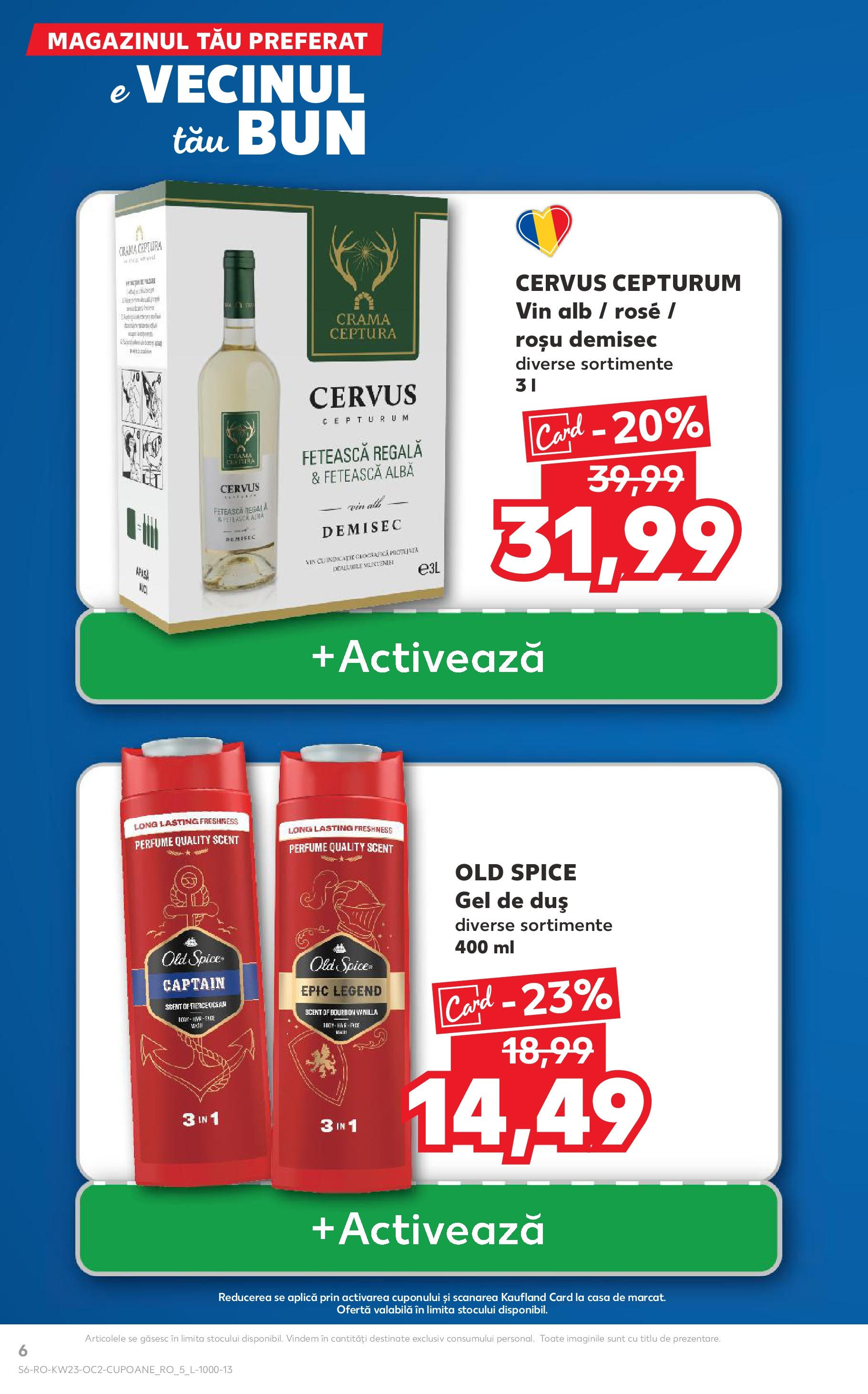 Catalog Kaufland 4 - 9 Iunie 2025 | Pagina 6 | Produse: Duș, Vin, Gel de duș, Bourbon