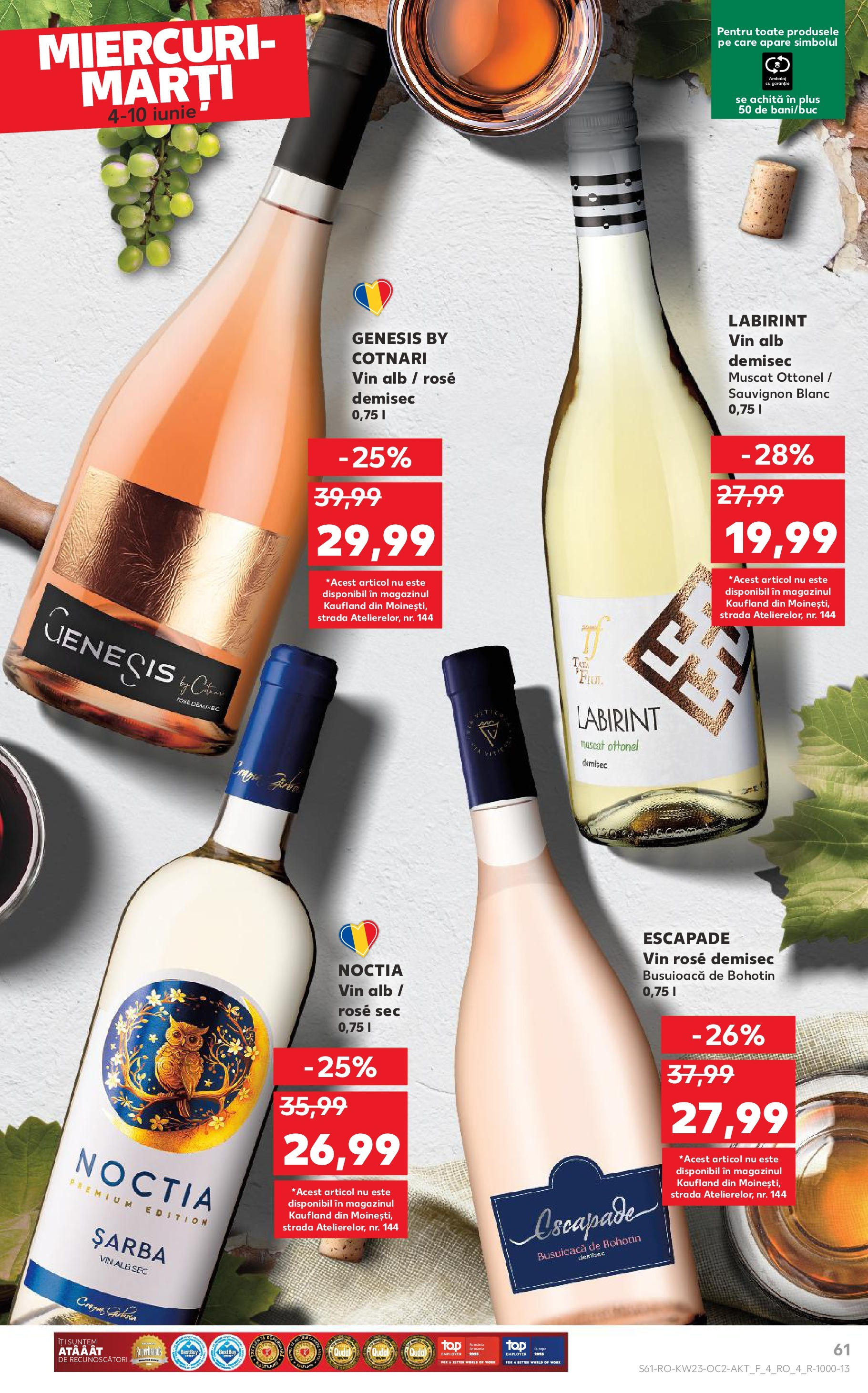 Catalog Kaufland 4 - 9 Iunie 2025 | Pagina 61 | Produse: Vin
