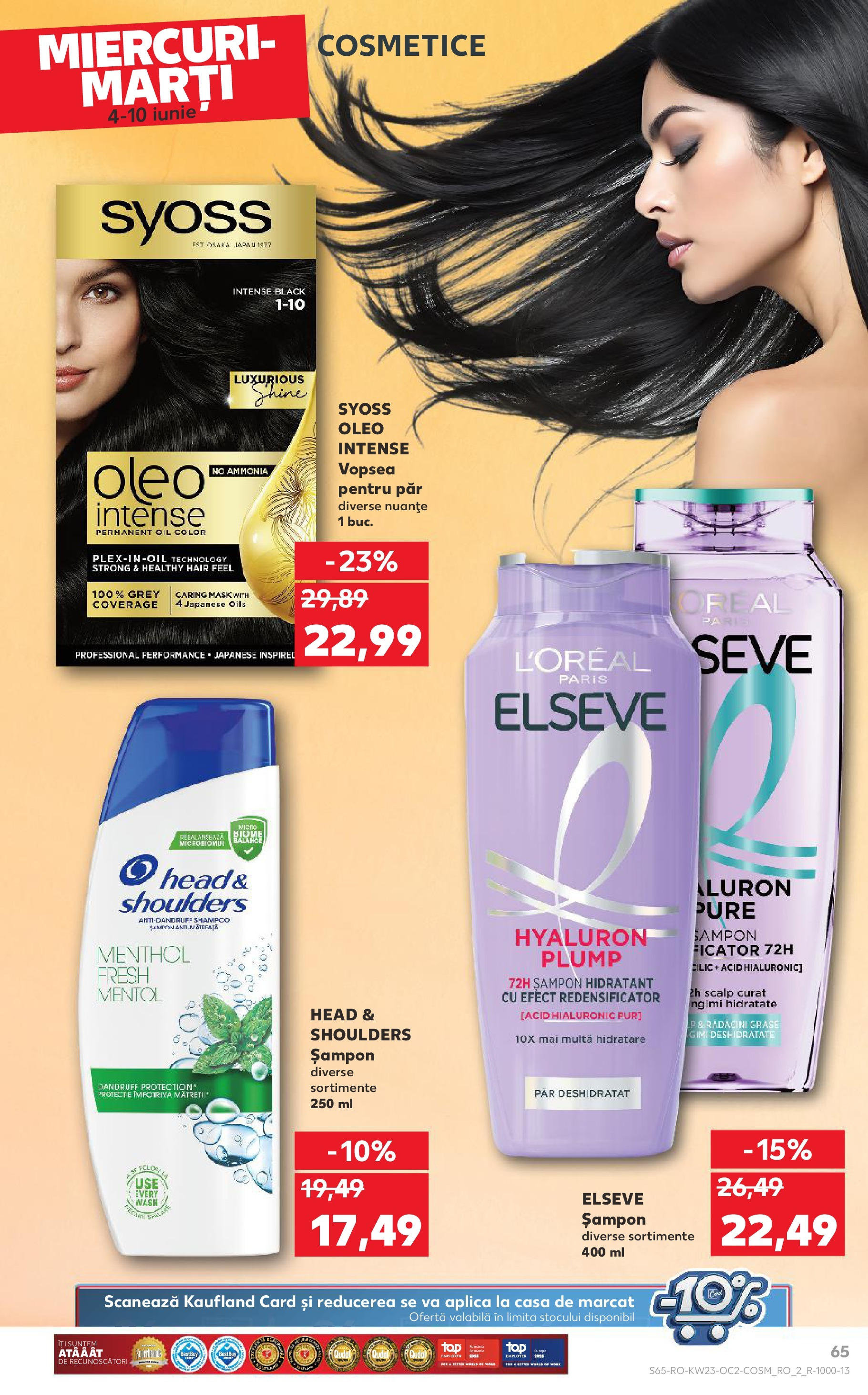 Catalog Kaufland 4 - 9 Iunie 2025 | Pagina 65 | Produse: Vopsea, Șampon