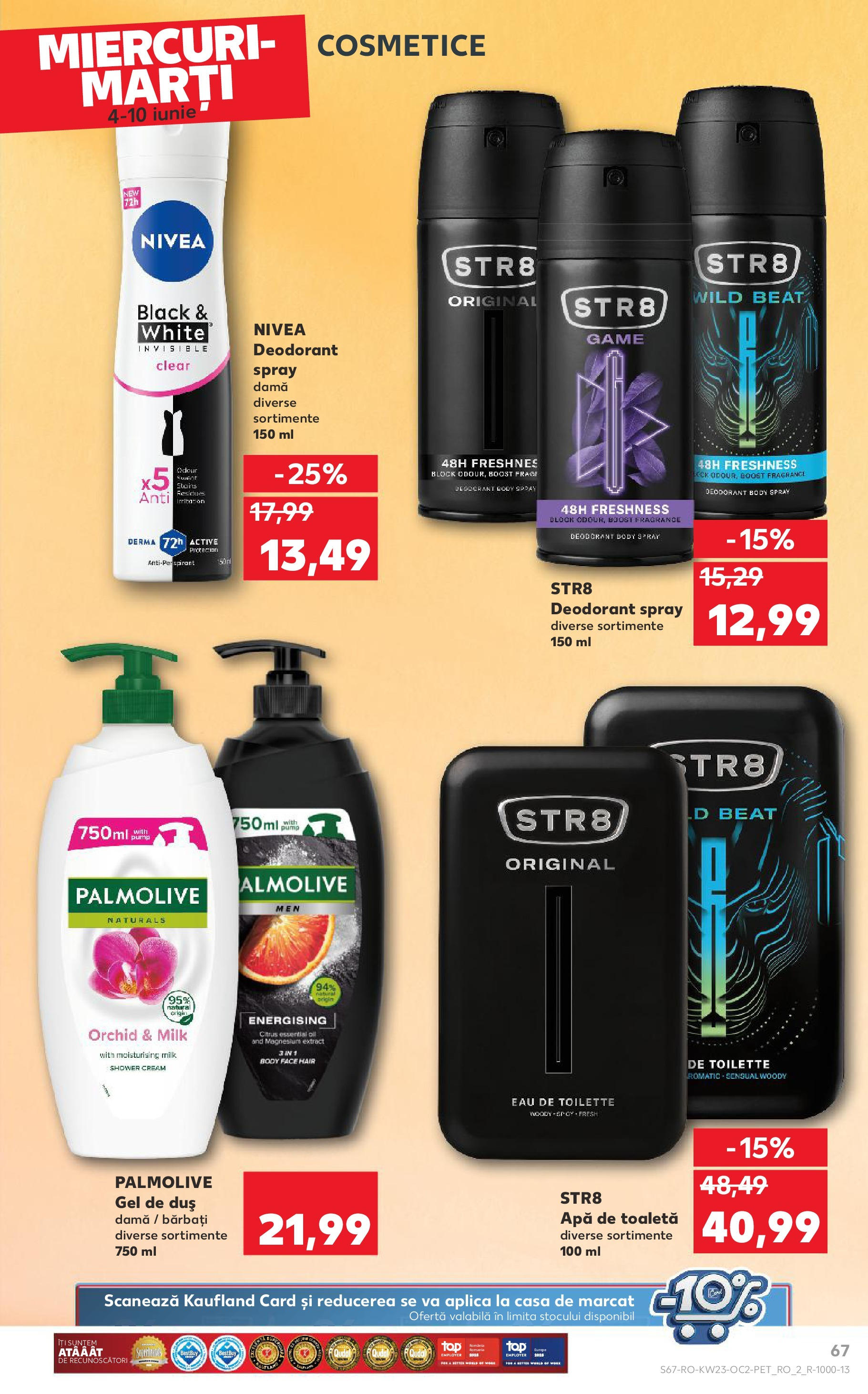 Catalog Kaufland 4 - 9 Iunie 2025 | Pagina 67 | Produse: Body, Toaletă, Deodorant, Antiperspirant
