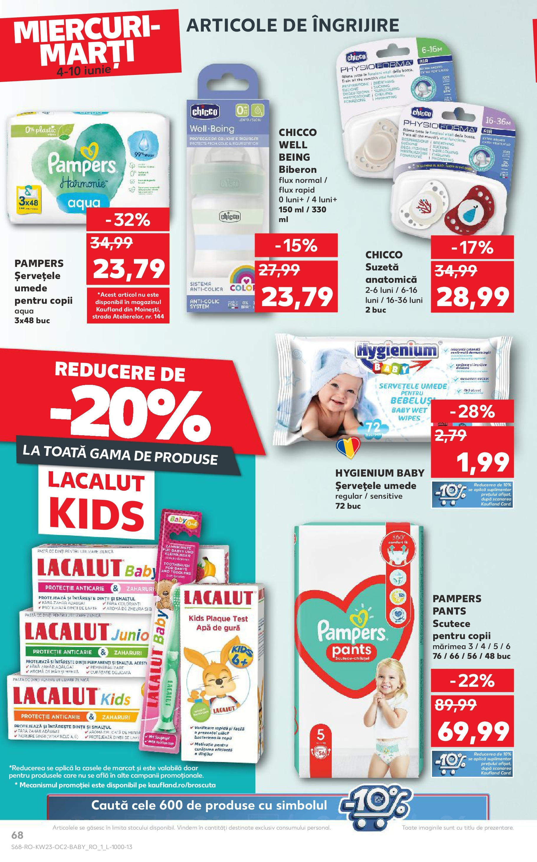Catalog Kaufland 4 - 9 Iunie 2025 | Pagina 68 | Produse: Zmeură, Apă de gură, Șervețele umede, Scutece