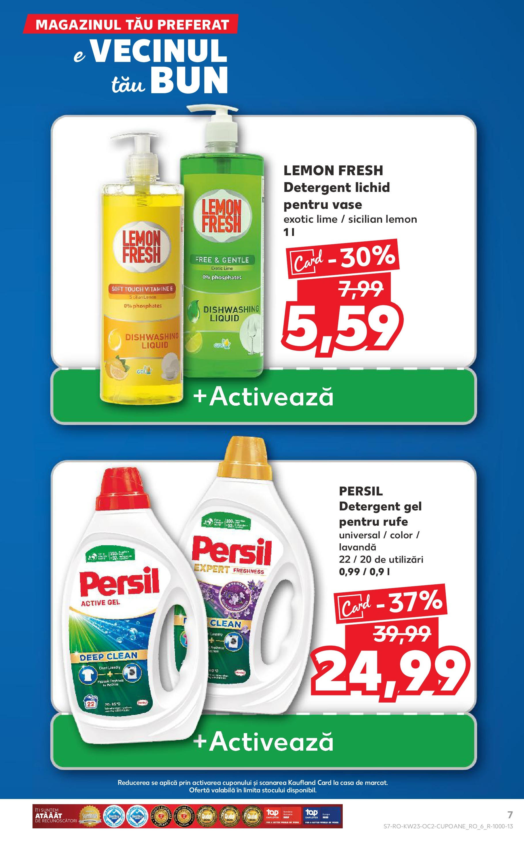 Catalog Kaufland 4 - 9 Iunie 2025 | Pagina 7 | Produse: Lime, Pepino, Pomelo, Detergent