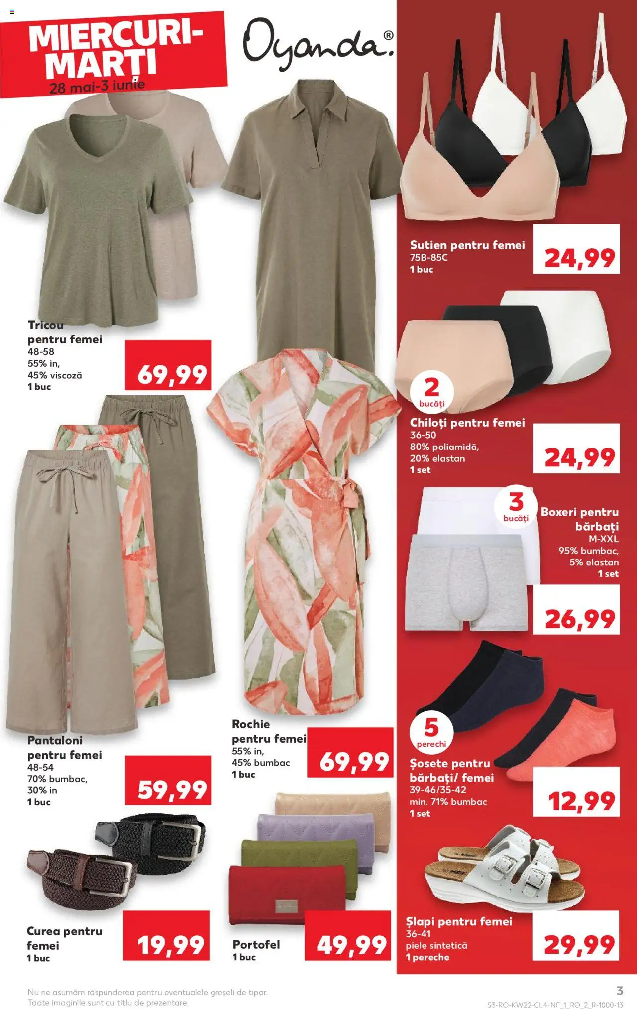 Catalog Kaufland 28 Mai - 2 Iunie 2025 | Pagina 3 | Produse: Pantaloni, Sutien, Boxeri, Șlapi