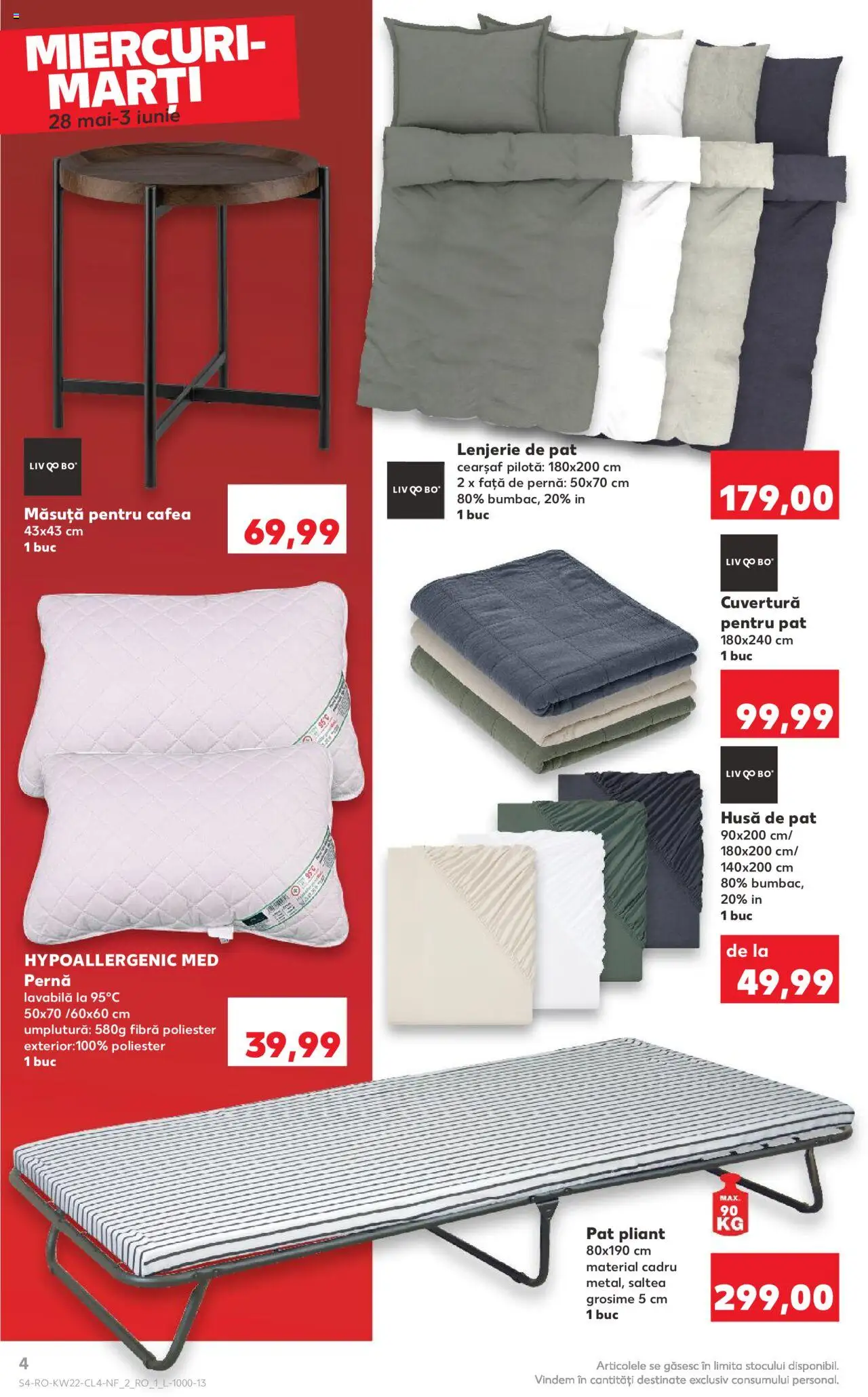 Catalog Kaufland 28 Mai - 2 Iunie 2025 | Pagina 4 | Produse: Cuvertură, Pat, Pernă, Cafea