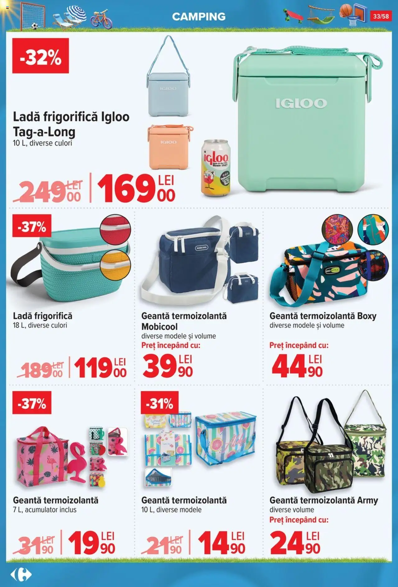 Catalog Carrefour 4 - 30 Iunie 2025 | Pagina 33 | Produse: Geantă, Ladă frigorifică