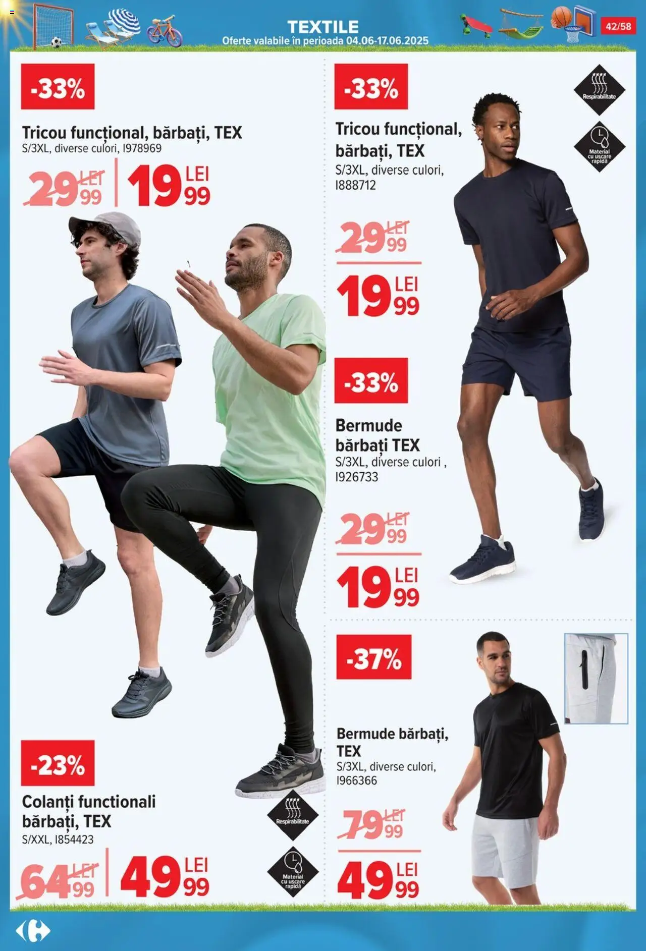 Catalog Carrefour 4 - 30 Iunie 2025 | Pagina 42 | Produse: Tricou, Colanți