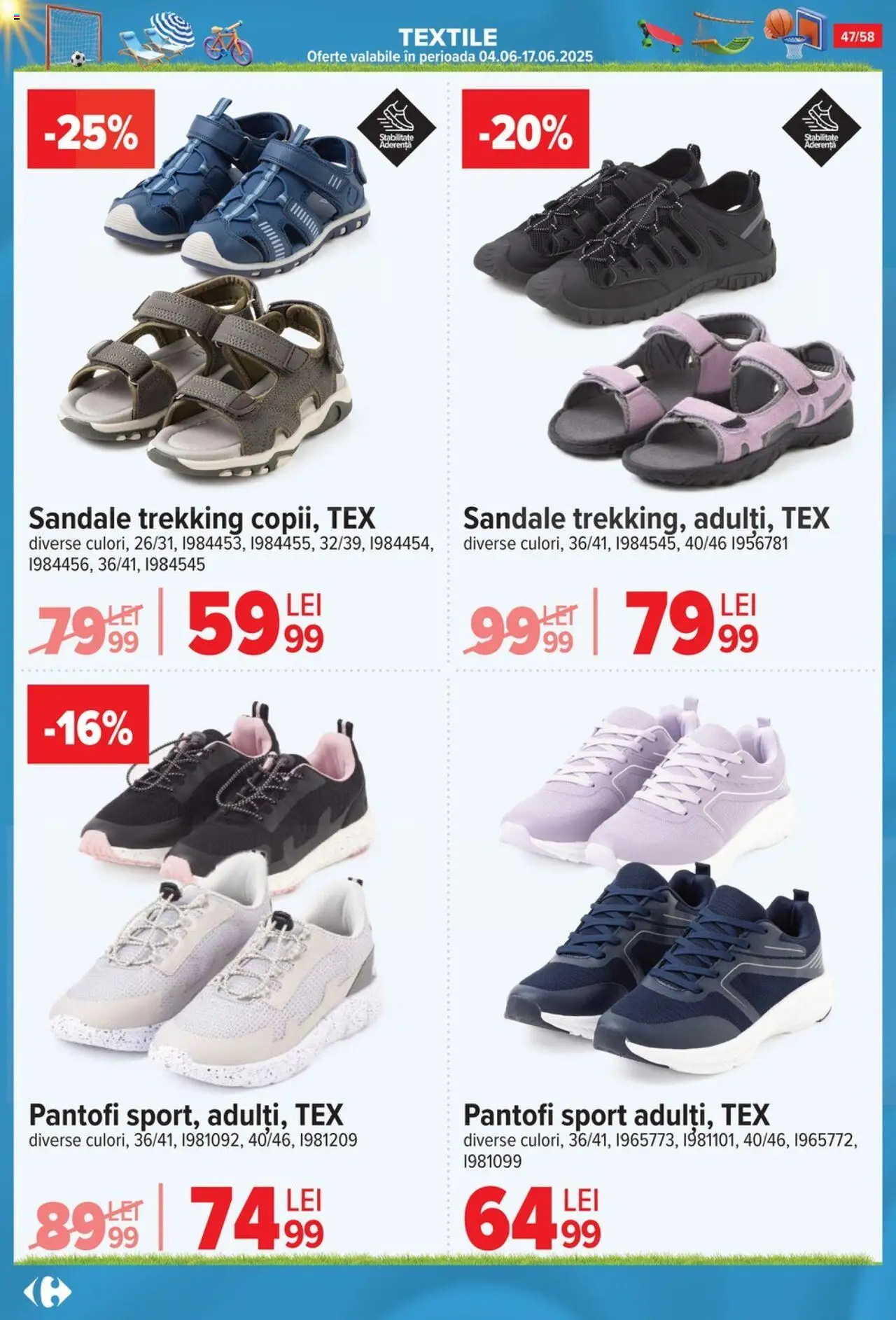 Catalog Carrefour 4 - 30 Iunie 2025 | Pagina 47 | Produse: Pantofi, Sandale