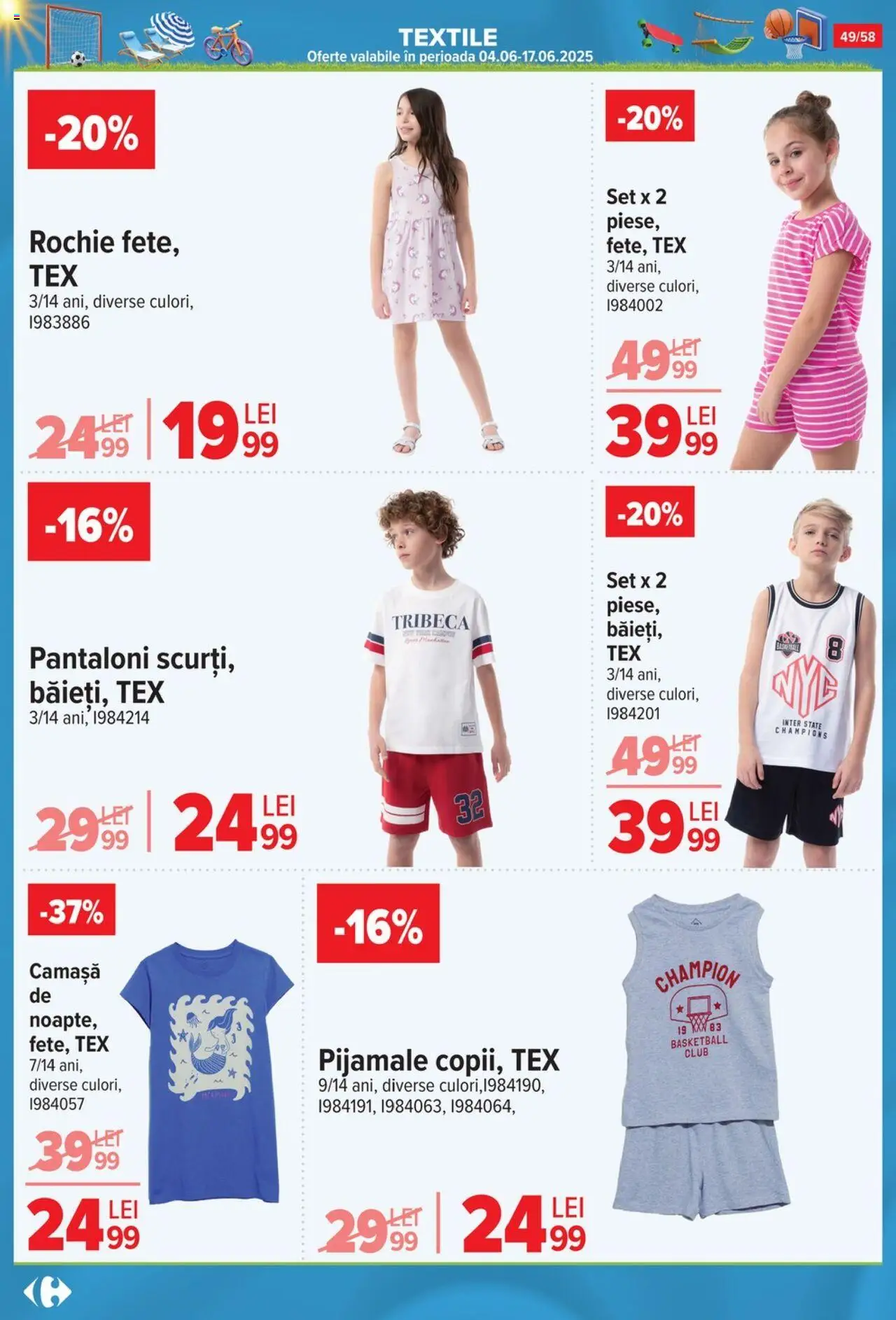 Catalog Carrefour 4 - 30 Iunie 2025 | Pagina 49 | Produse: Rochie, Pantaloni, Pijamale