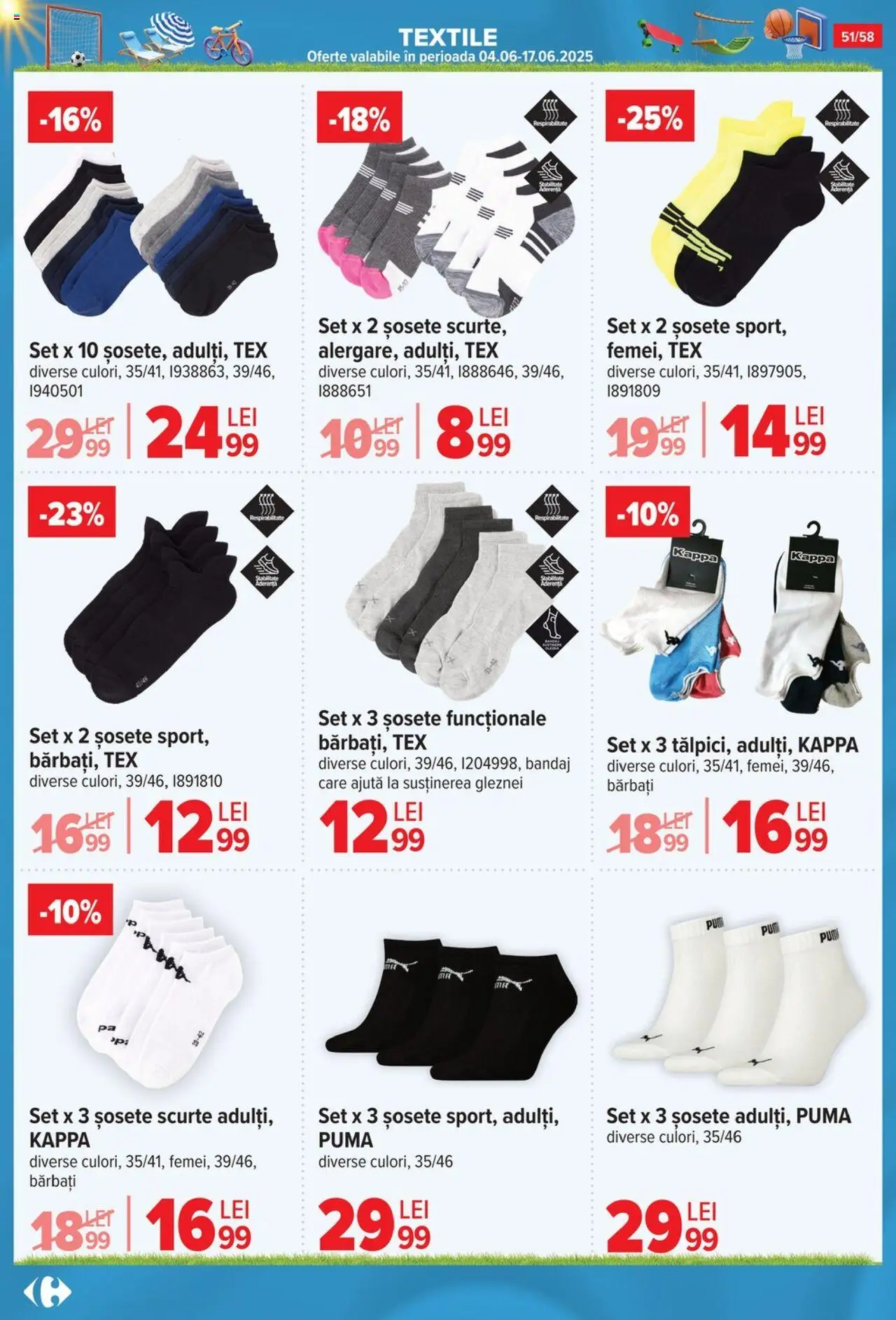 Catalog Carrefour 4 - 30 Iunie 2025 | Pagina 51 | Produse: Șosete