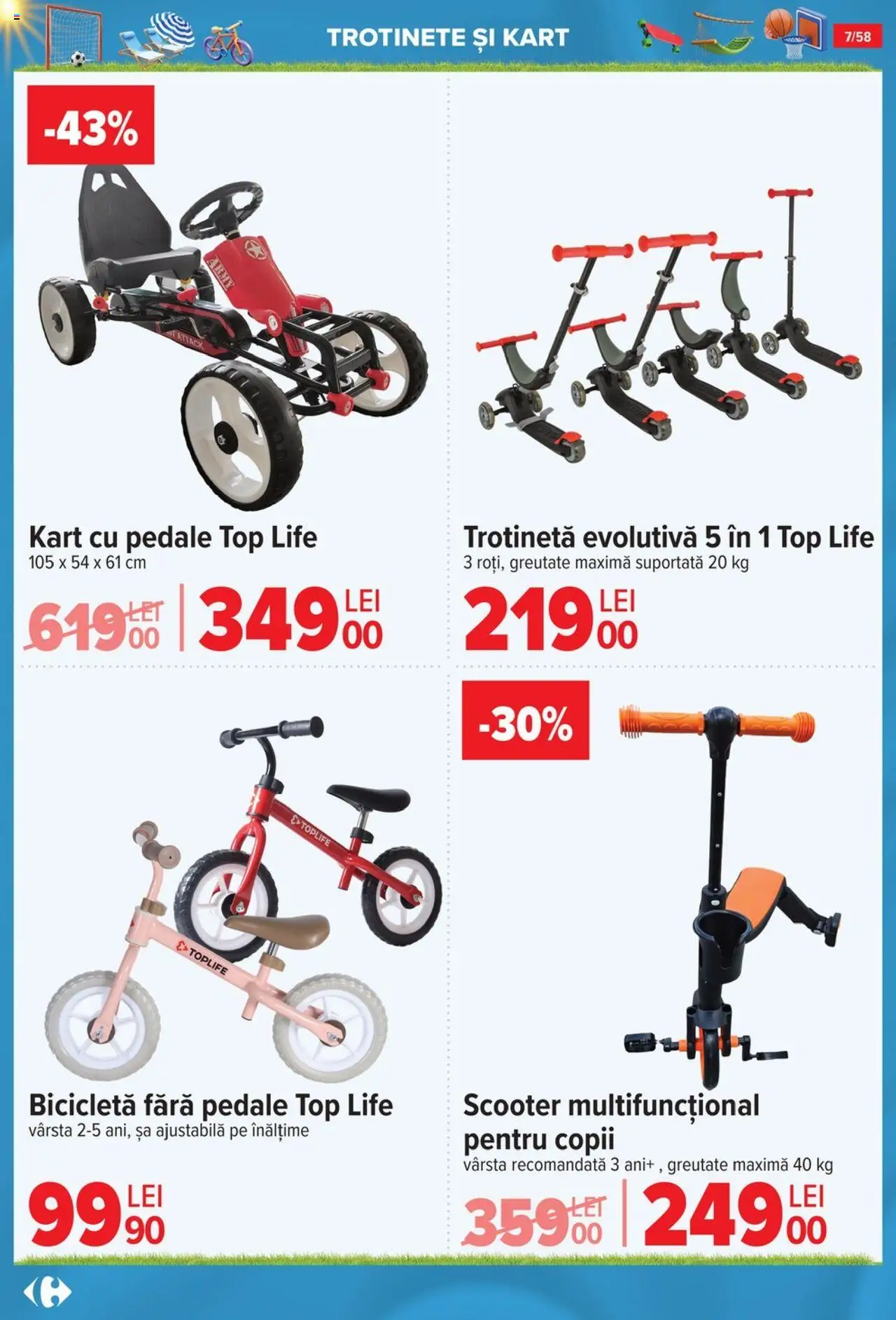 Catalog Carrefour 4 - 30 Iunie 2025 | Pagina 7 | Produse: Top, Trotinetă, Dana kuşbaşı