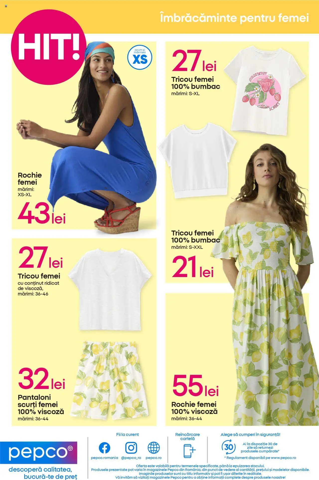 Catalog Pepco 5 - 17 Iunie 2025 | Pagina 12 | Produse: Rochie, Tricou, Pantaloni, Pantaloni scurți