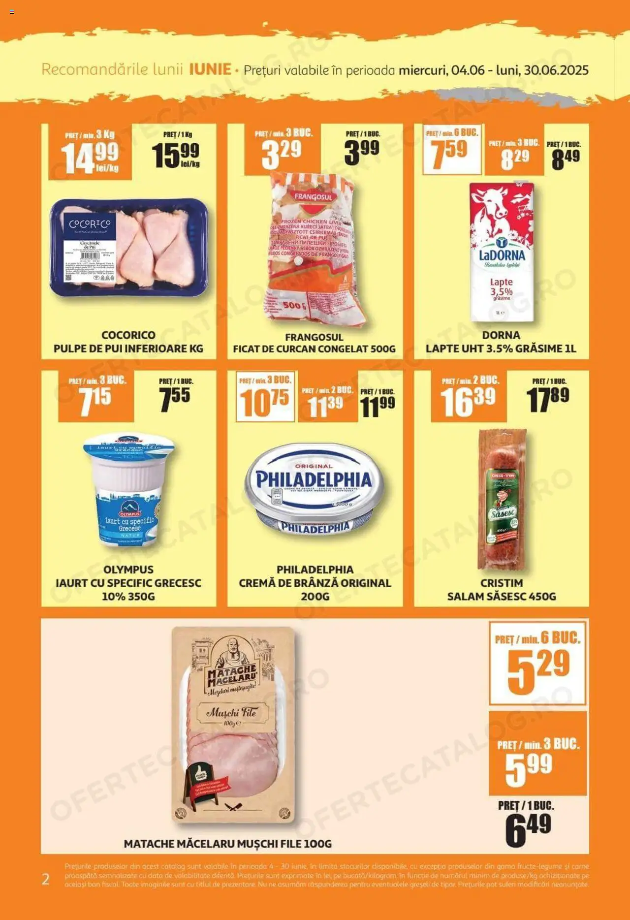 Catalog Auchan 4 - 29 Iunie 2025 | Pagina 2 | Produse: Hacıyatmaz Kedi Oyuncağı, Lapte, Brânză, Iaurt