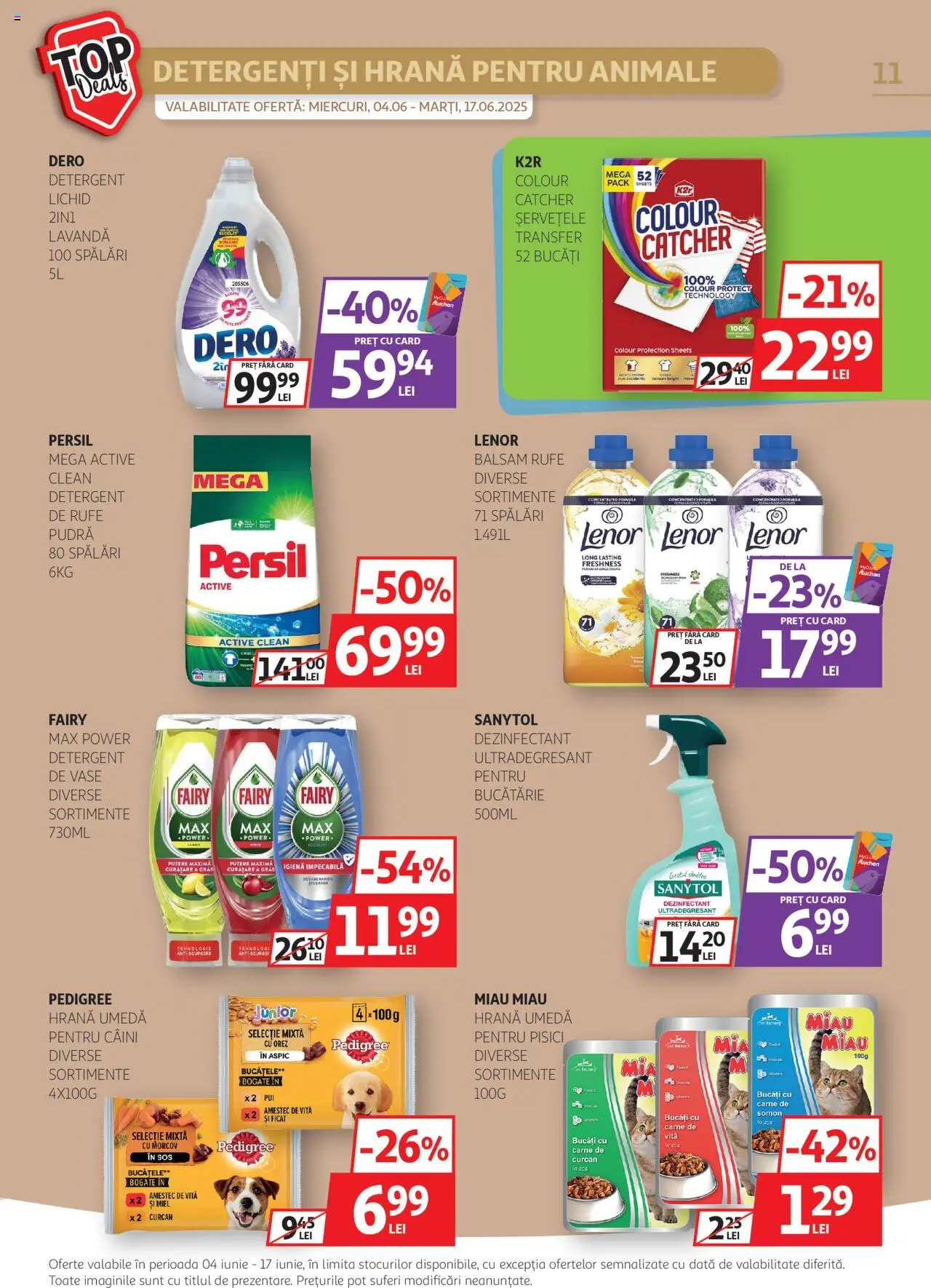 Catalog Auchan 4 - 16 Iunie 2025 | Pagina 11 | Produse: Pomelo, Hacıyatmaz Kedi Oyuncağı, Orez, Detergent