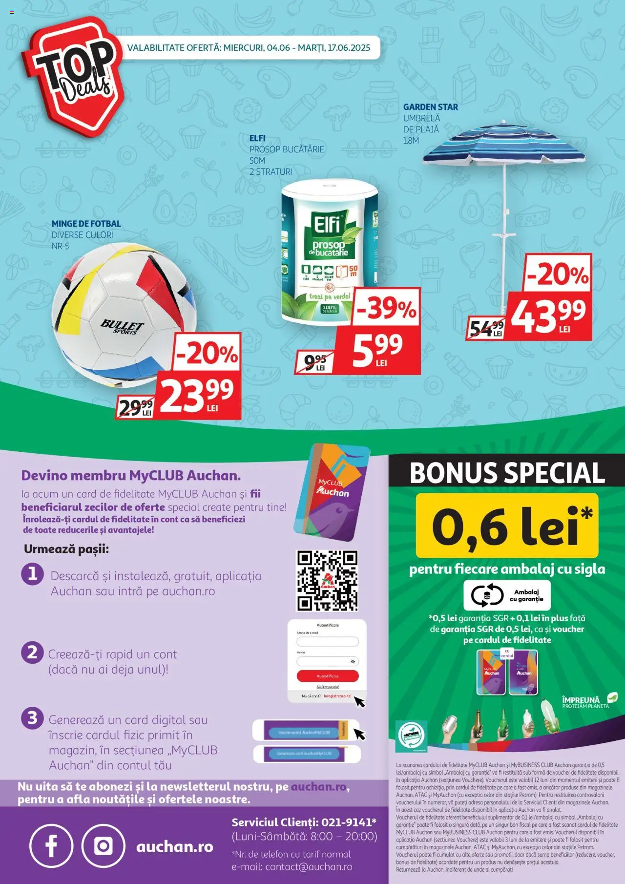 Catalog Auchan 4 - 16 Iunie 2025 | Pagina 22 | Produse: Umbrelă, Telefon, Bucătărie