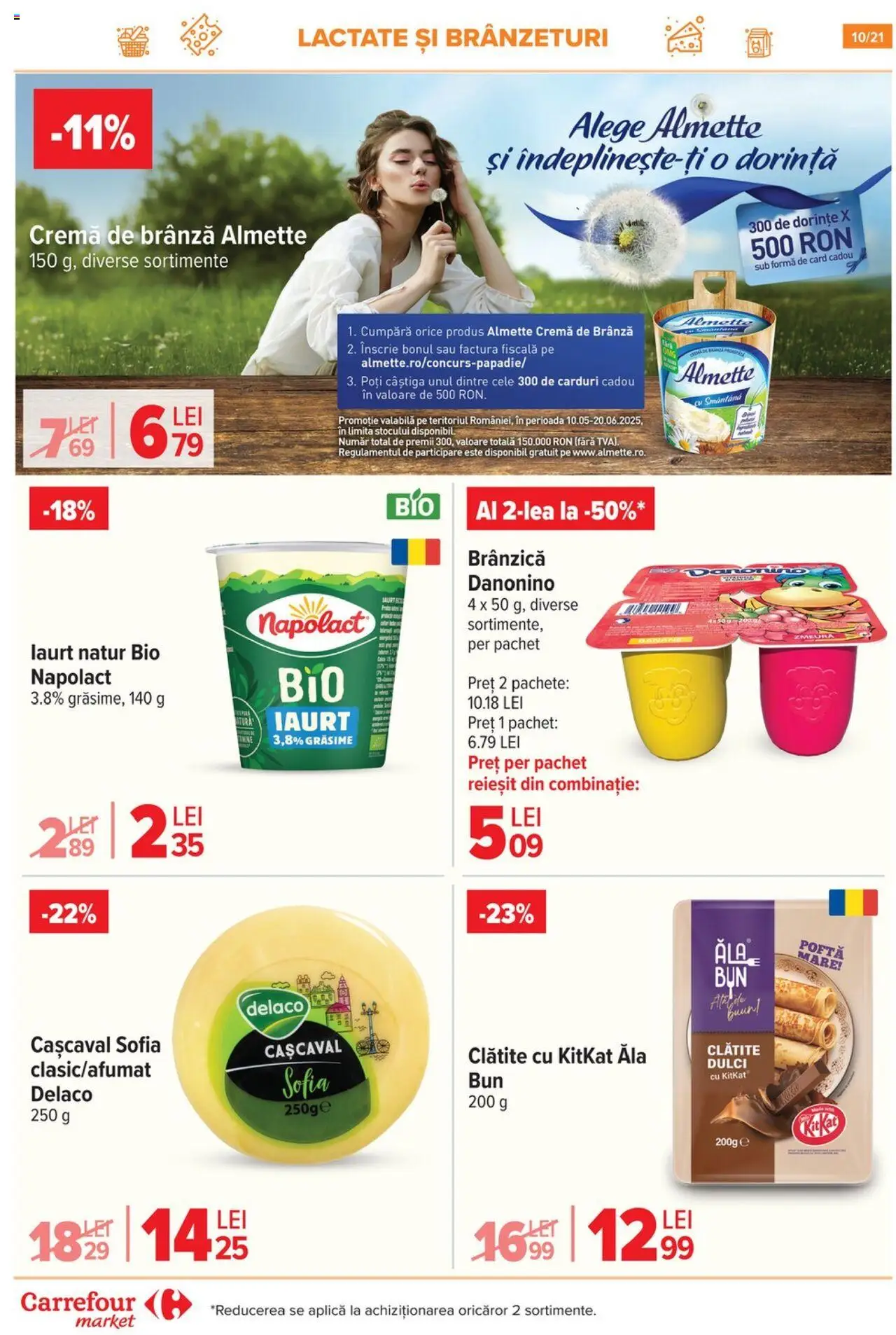 Catalog Carrefour 4 - 9 Iunie 2025 | Pagina 10 | Produse: Light Kedi Konservesi, Cașcaval, Brânză, Cremă de brânză