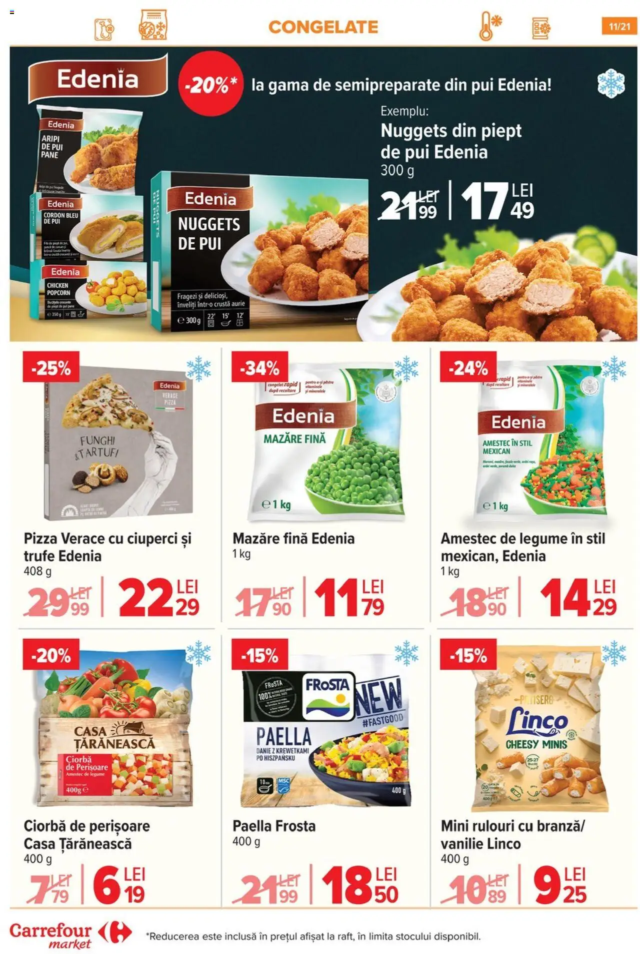 Catalog Carrefour 4 - 9 Iunie 2025 | Pagina 11 | Produse: Mazăre, Hacıyatmaz Kedi Oyuncağı, Ciuperci, Legume