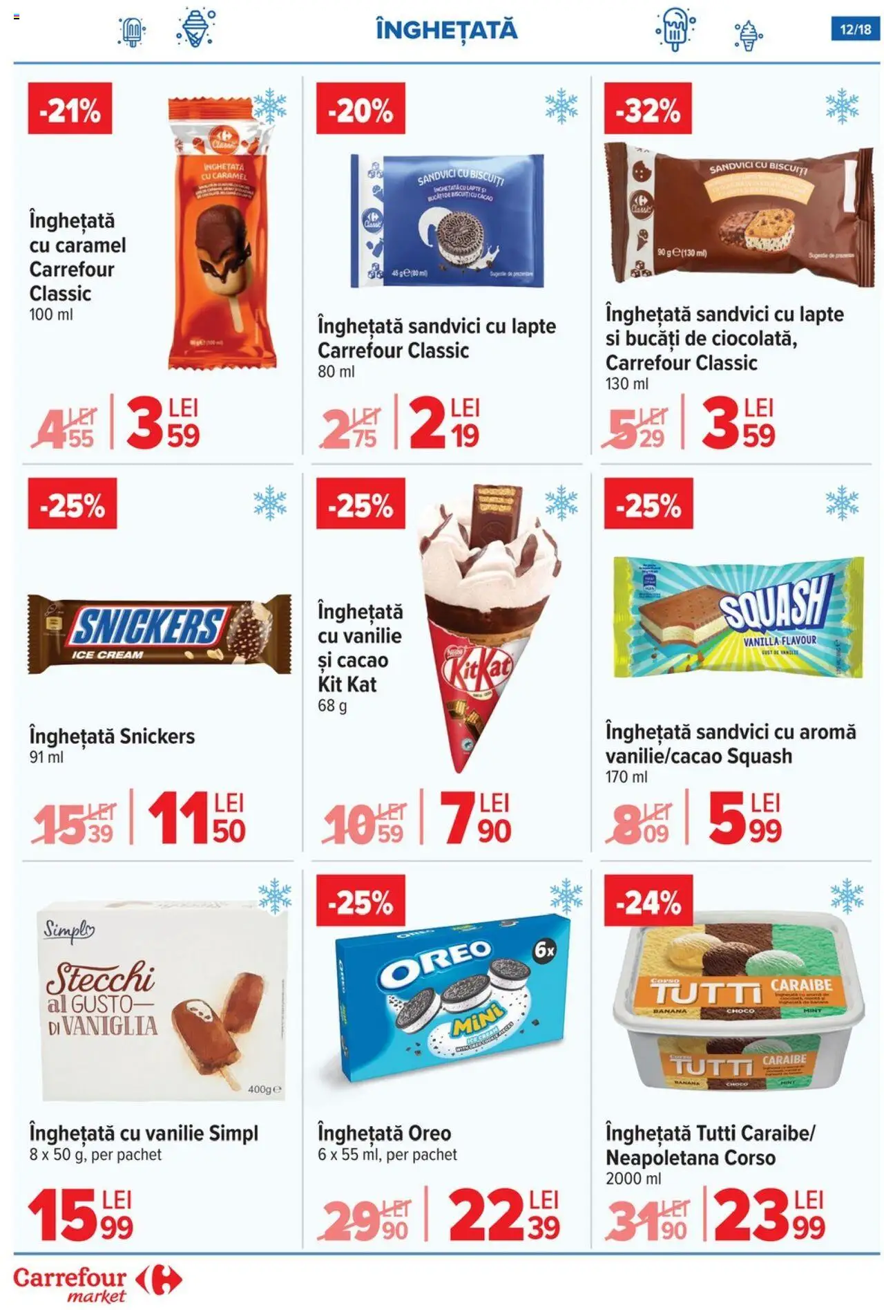 Catalog Carrefour 4 - 9 Iunie 2025 | Pagina 12 | Produse: Lapte, Cacao, Biscuiți, Înghețată