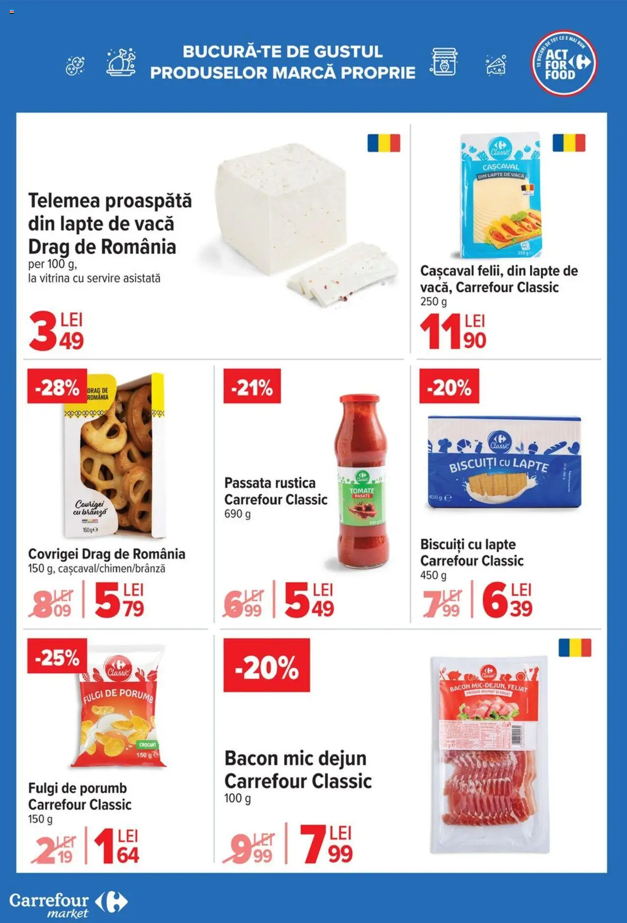 Catalog Carrefour 4 - 9 Iunie 2025 | Pagina 5 | Produse: Bacon, Covrigei, Biscuiți, Porumb