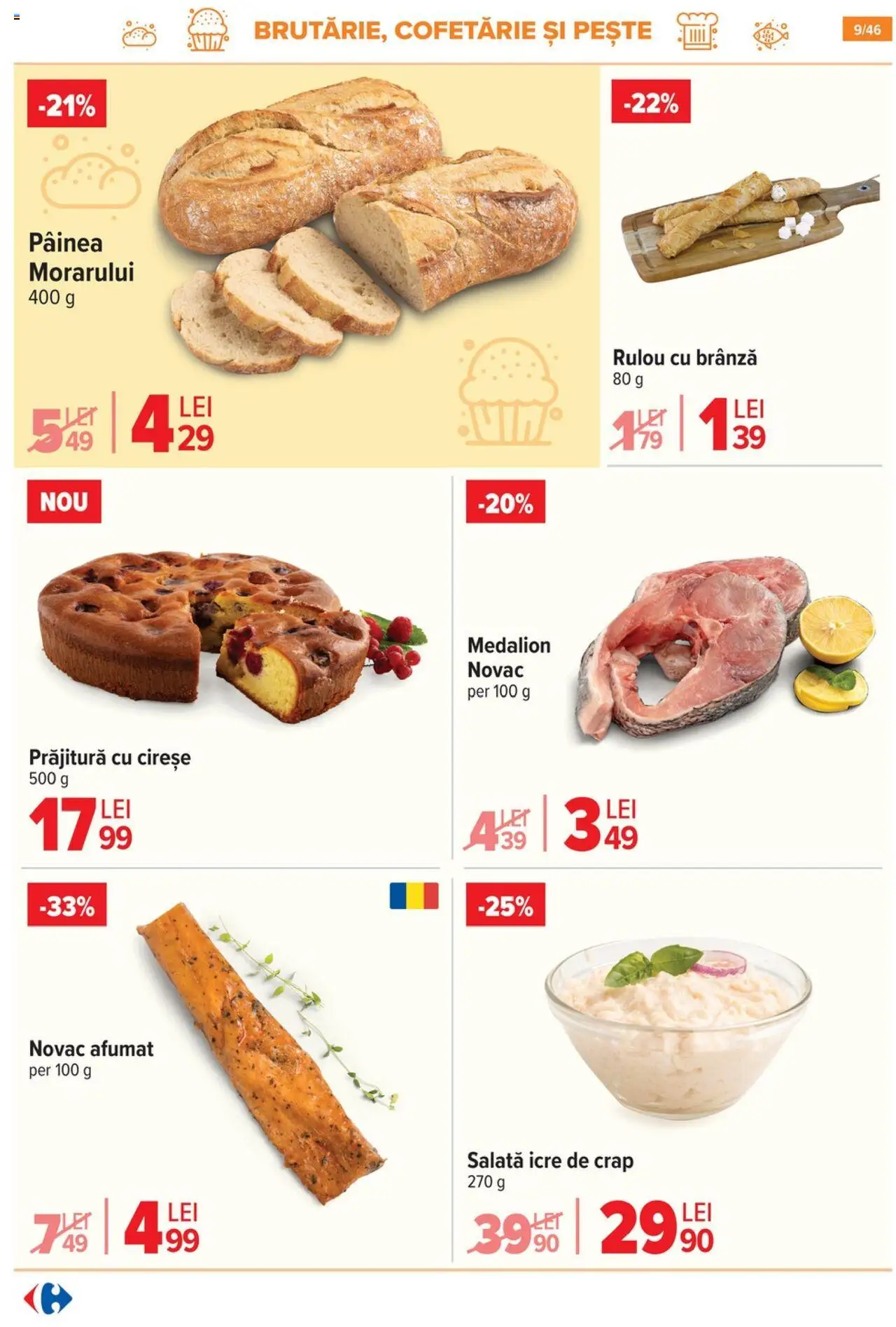 Catalog Carrefour 4 - 9 Iunie 2025 | Pagina 10 | Produse: Prăjitură, Brânză, Cireșe, Salată