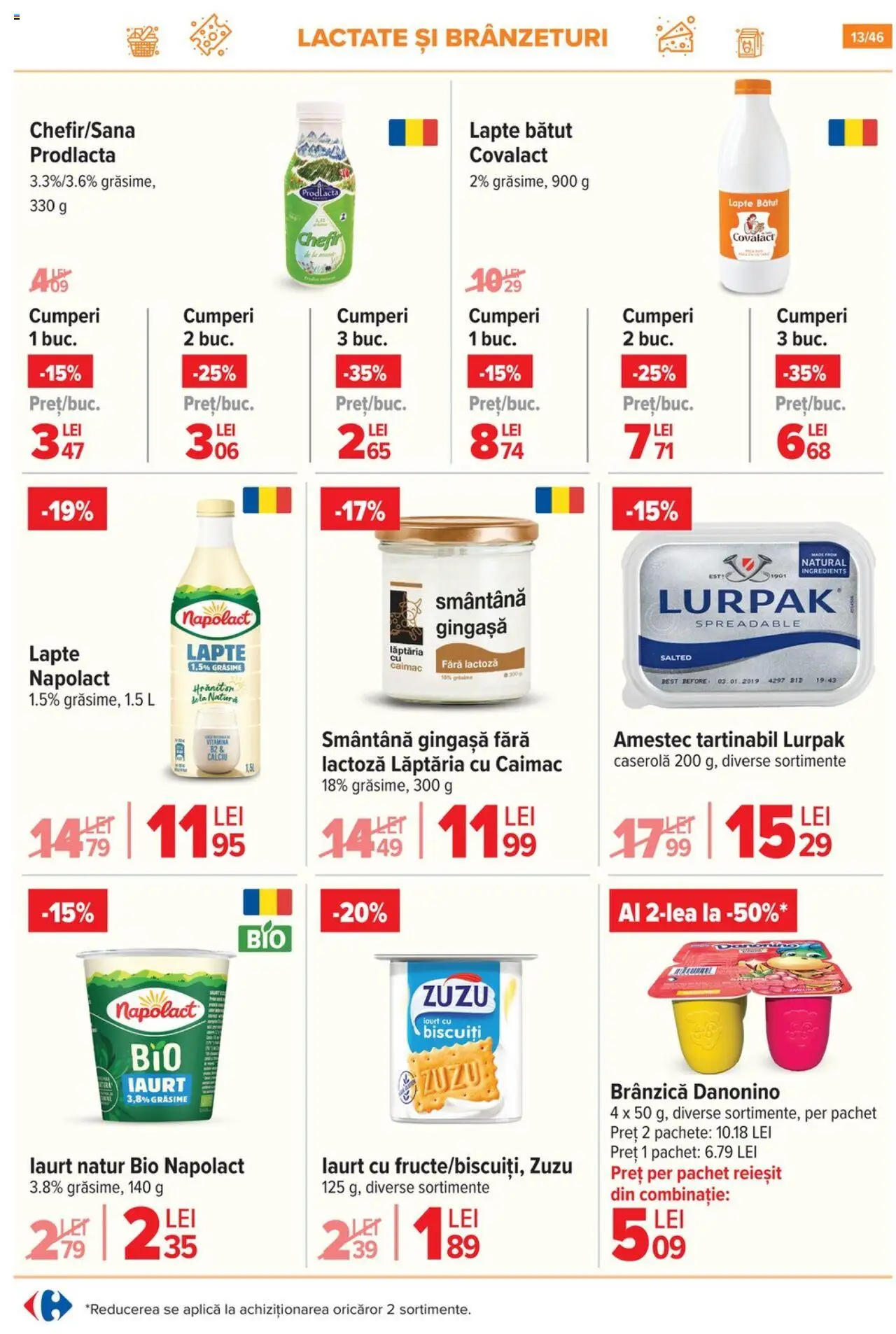 Catalog Carrefour 4 - 9 Iunie 2025 | Pagina 14 | Produse: Şerit ödül, Kalem ucu, Lapte, Smântână