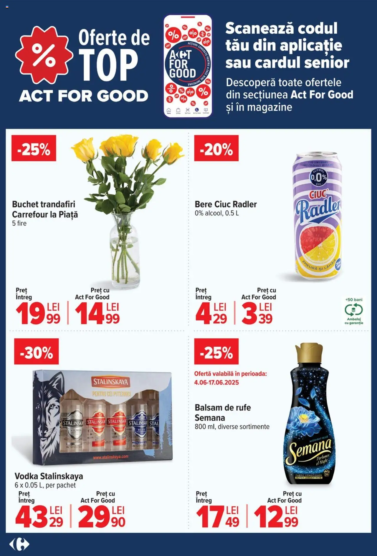 Catalog Carrefour 4 - 9 Iunie 2025 | Pagina 3 | Produse: Zmeură, Balsam, Balsam de rufe, Vodka
