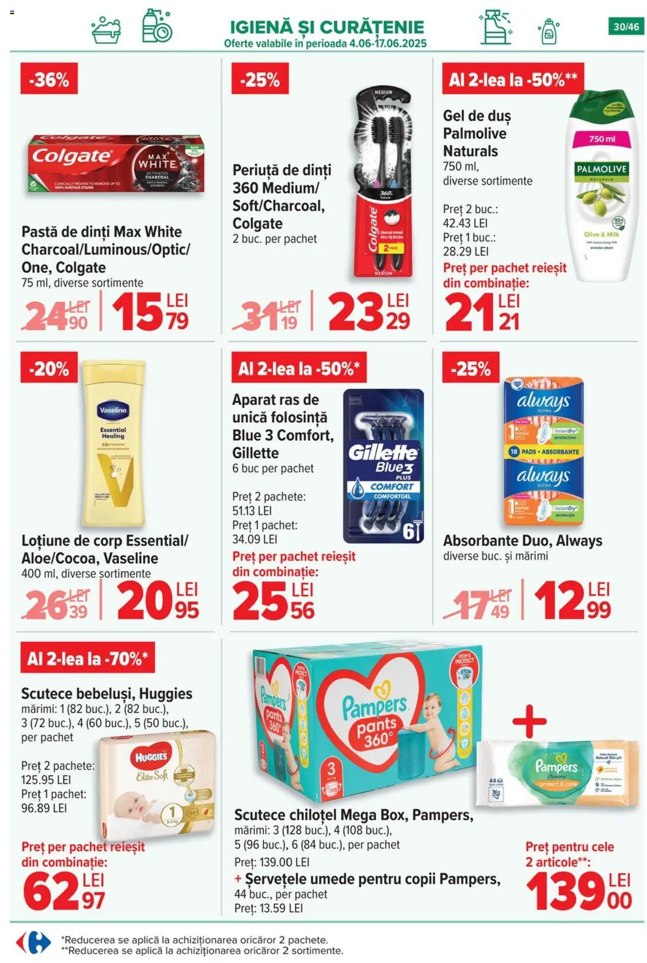 Catalog Carrefour 4 - 9 Iunie 2025 | Pagina 31 | Produse: Pastă de dinți, Periuță de dinți, Absorbante, Scutece