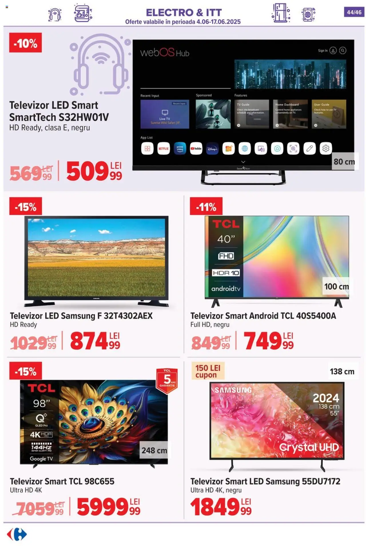 Catalog Carrefour 4 - 9 Iunie 2025 | Pagina 45 | Produse: Vestiyer, Televizor, Babak