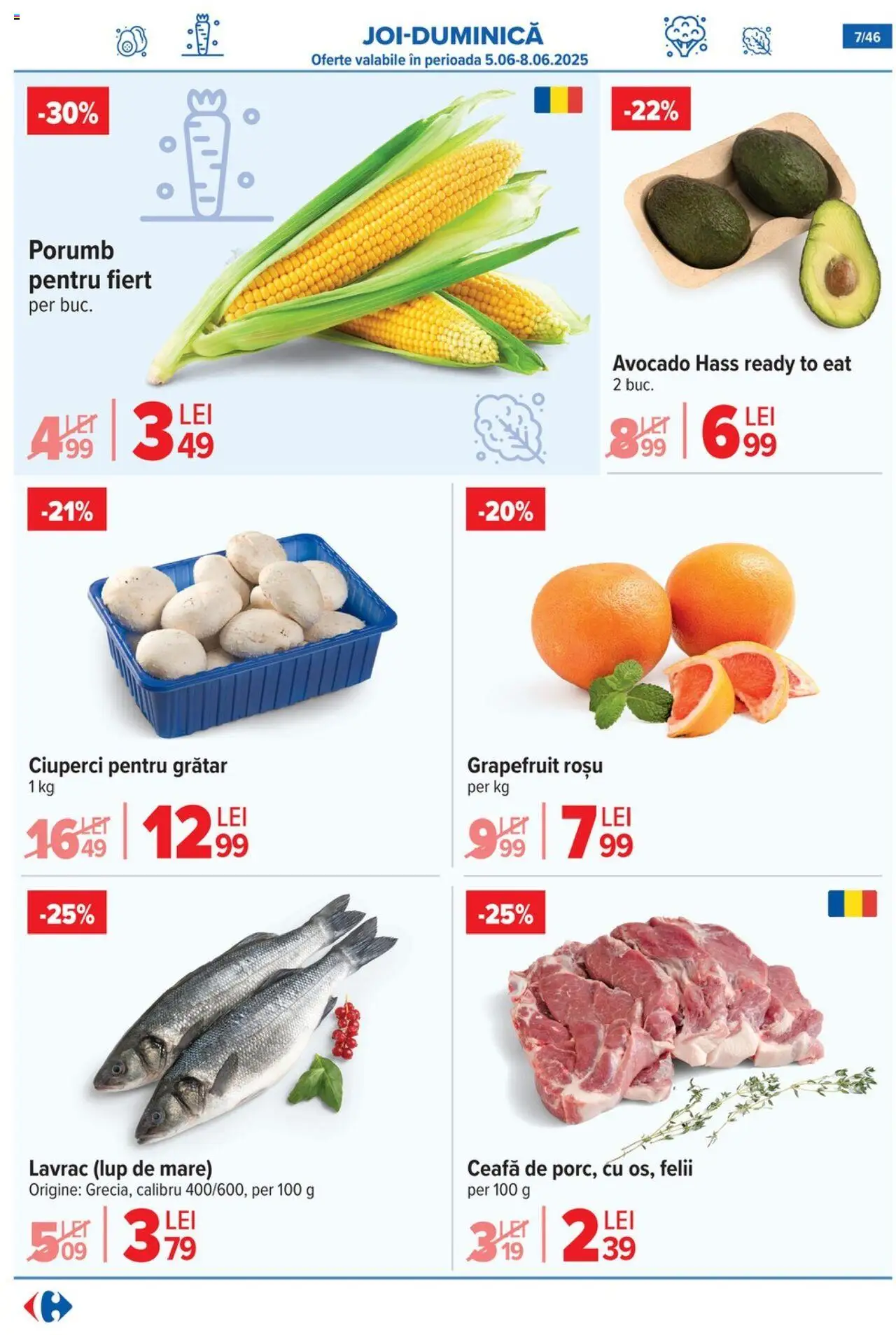 Catalog Carrefour 4 - 9 Iunie 2025 | Pagina 8 | Produse: Grătar, Ciuperci, Avocado, Porumb
