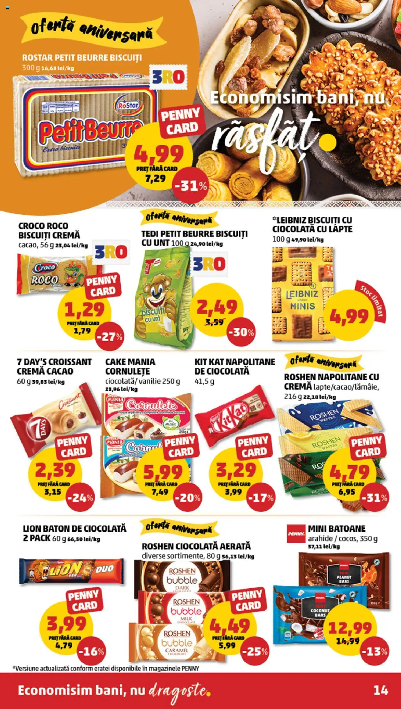 Catalog PENNY Market 4 - 9 Iunie 2025 | Pagina 14 | Produse: Lapte, Cremă, Cacao, Biscuiți